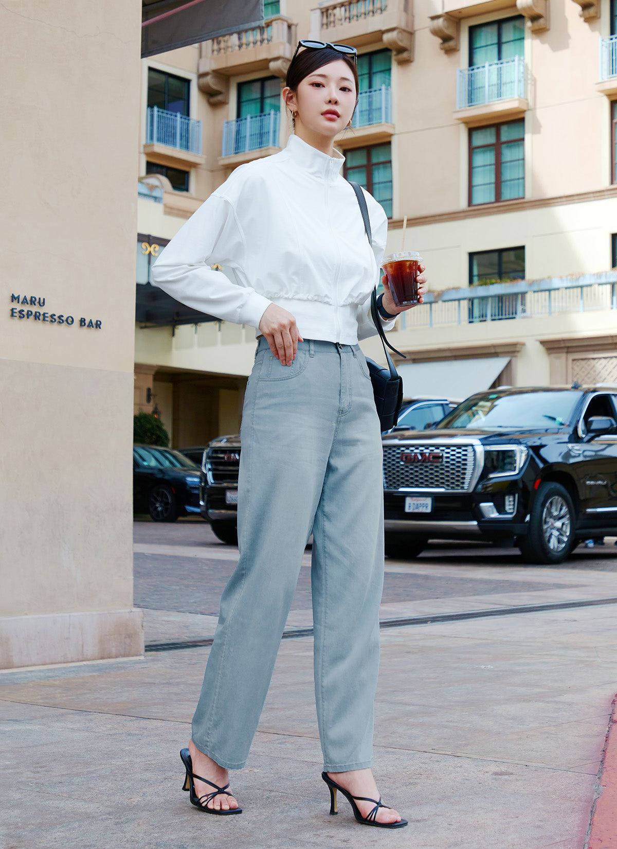 Stylish Women's High Waist Wide Leg Denim Pants - Comfortable & Trendy for Casual Outfits, Workwear, and Weekend Errands