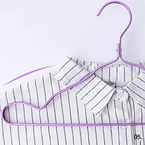 Premium Aluminum Alloy Clothes Hangers - 5-Pack Black Durable Coat Hangers for Kids & Adults - Space-Saving Closet Organizer for Shirts, Pants & Dresses - Ideal for Home, Dorm & Travel Use