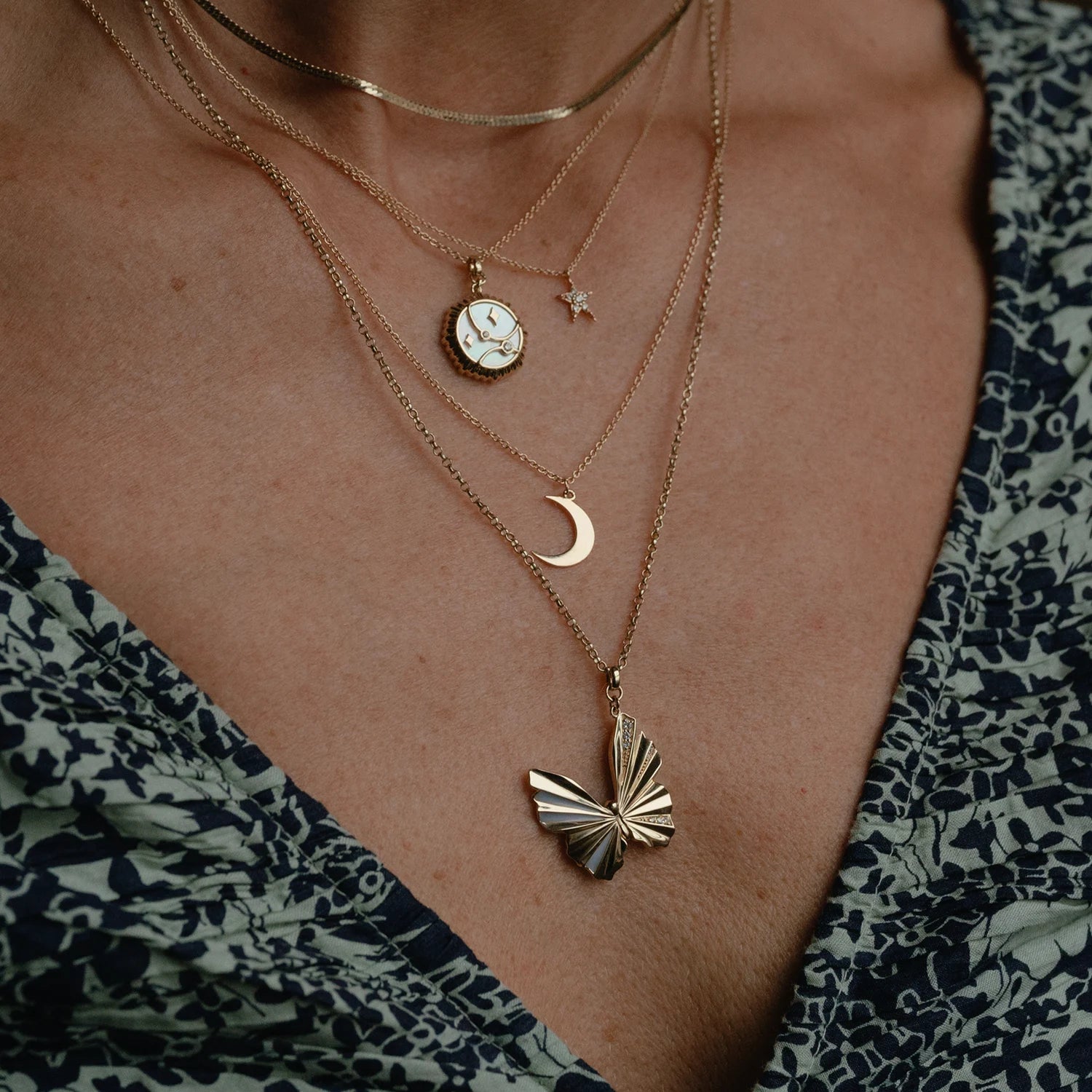 14K Yellow Gold Metamorphosis Butterfly Locket Necklace - Elegant Jewelry Gift for Women, Perfect for Valentine's Day, Anniversary & Special Occasions