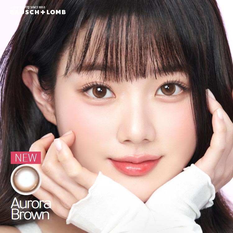 Bausch+Lomb Lacelle Aurora Brown Colored Contact Lenses - 30 Pack (Daily Disposable) for Natural Eye Enhancement & Special Occasions