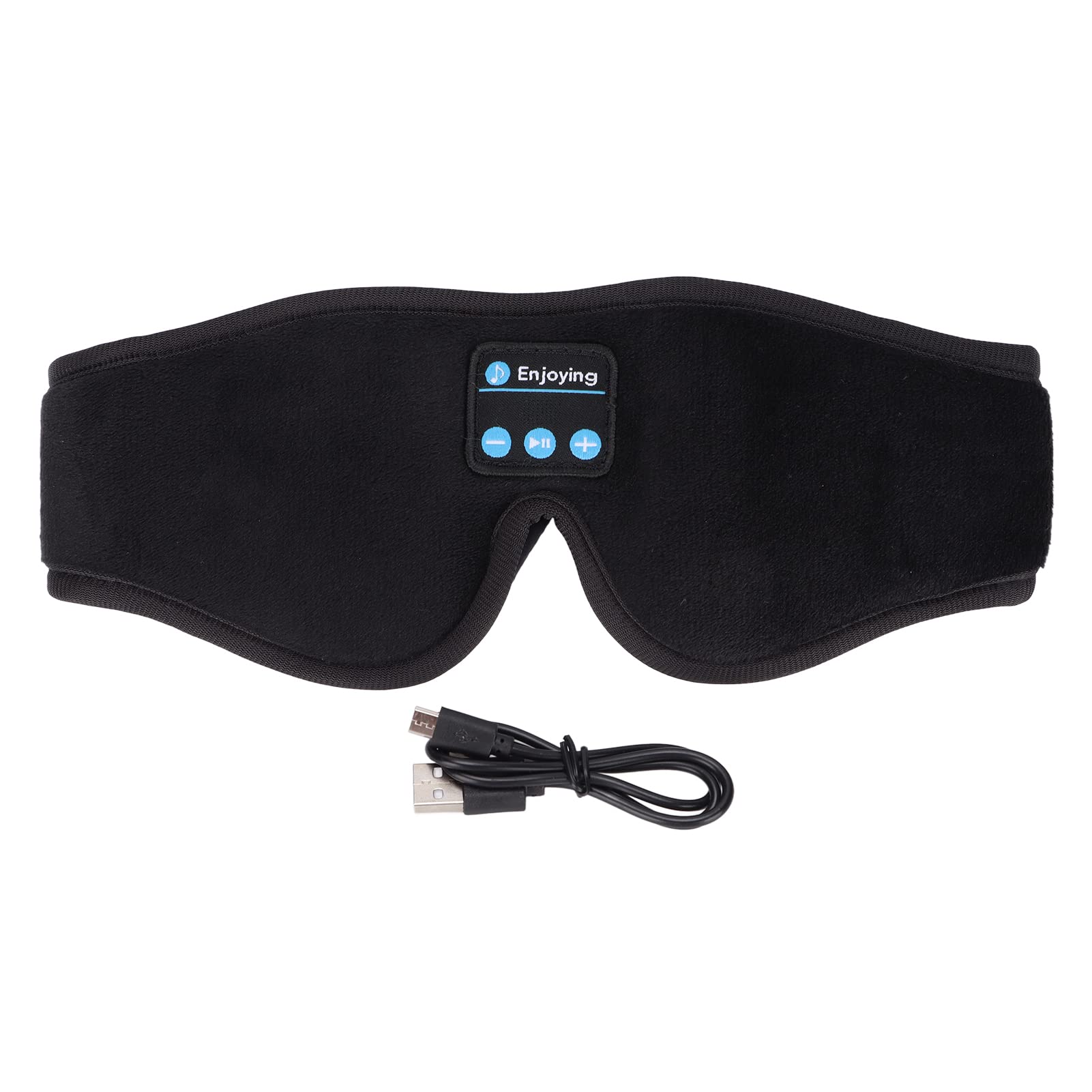 PUSOKEI Bluetooth Sleep Headphones - Wireless Sports Headband with Built-in Speakers, Soft Eye Mask & Comfortable Earbuds for Sleeping, Running, Yoga, Travel - Perfect for Side Sleepers & Insomnia Relief (Ideal for Night Use, Workouts & Relaxation)