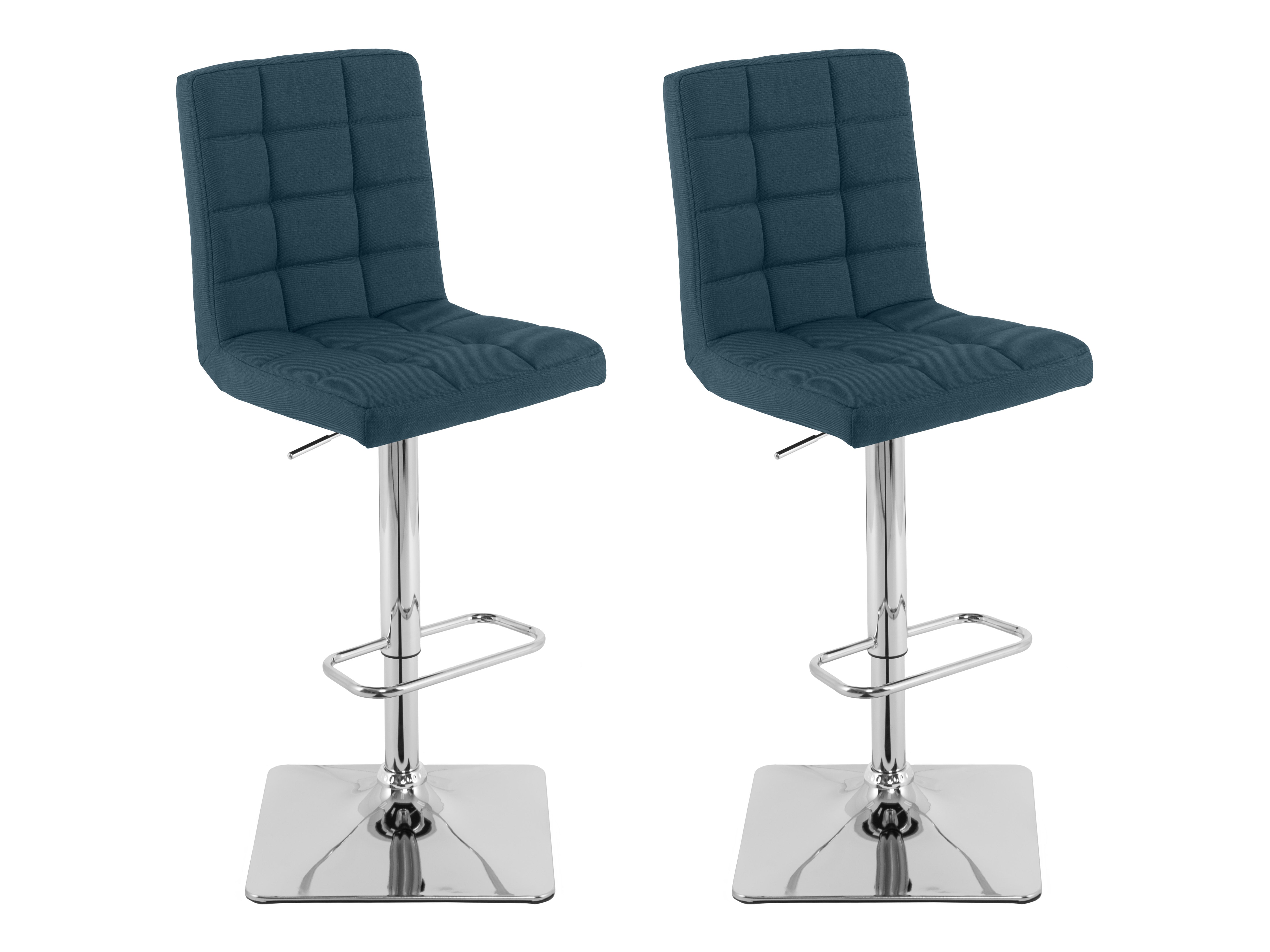 Tufted Adjustable Bar Stools Set of 2 - Modern Kitchen Counter Height Stools with Padded Seat for Dining Room, Breakfast Nook & Home Decor
