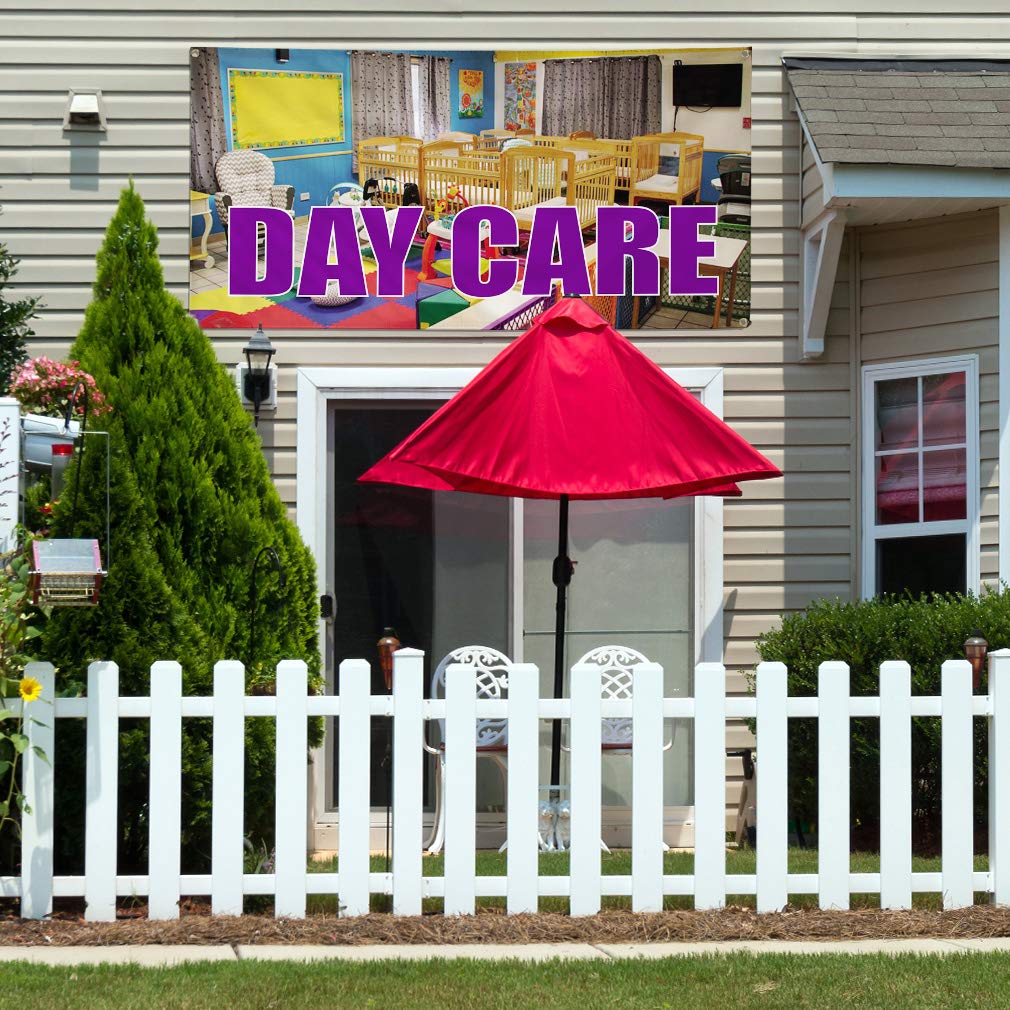 Custom Vinyl Banner 60x144 Inches - Weatherproof Outdoor Advertising Sign for Daycare, Education, Industrial & Yard Use - Heavy Duty with 10 Grommets (Multiple Sizes Available) - Perfect for Business Promotion, Events, and School Activities