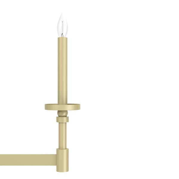 Hunter Briargrove 2-Tier 8-Light Modern Brass Chandelier - Elegant Dining Room & Living Room Lighting Fixture for Home Decor