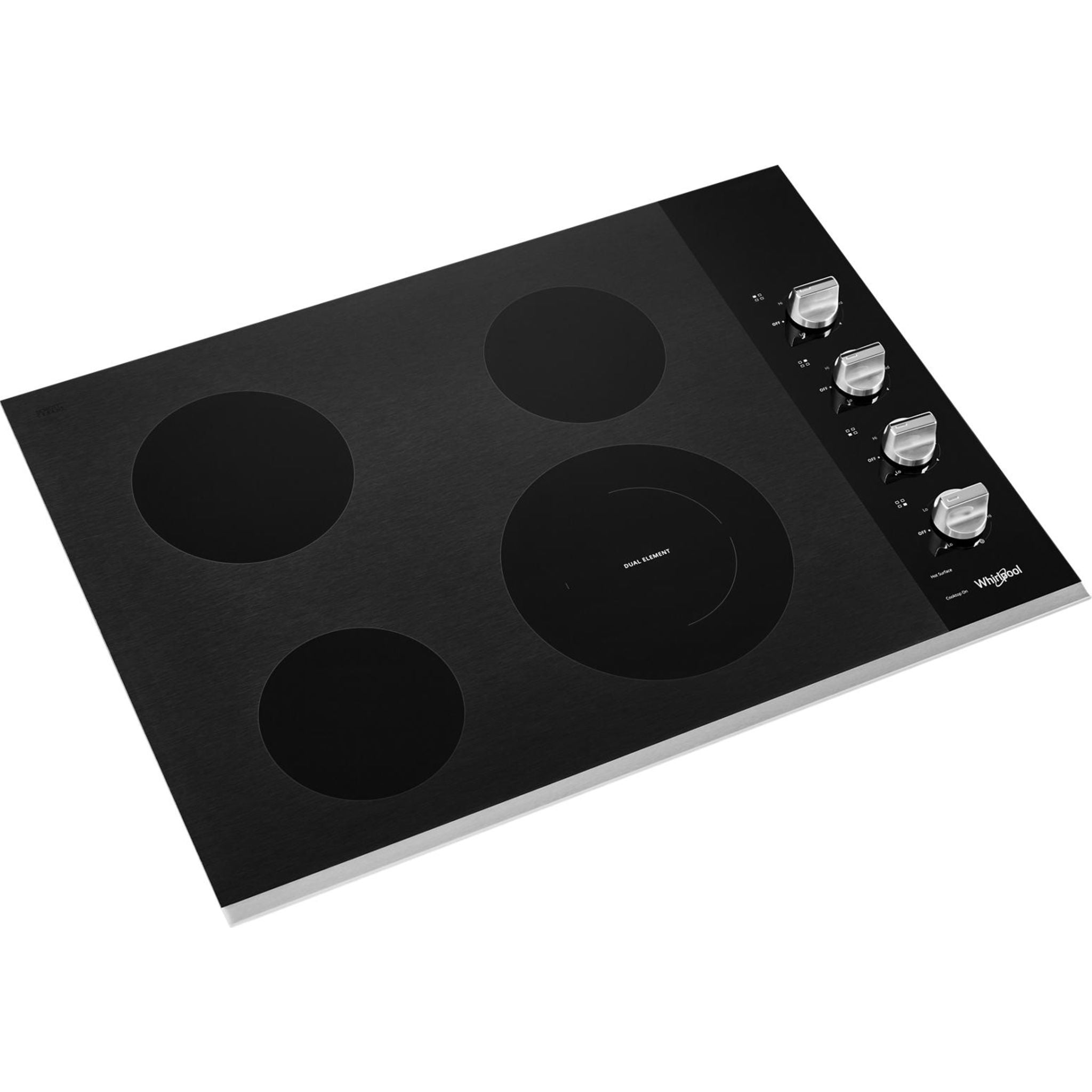 Whirlpool 30-Inch Electric Cooktop (Model WCE55US0HS) - Stainless Steel Gas Stove Top for Modern Kitchen Cooking | Perfect for Home Chefs & Entertaining