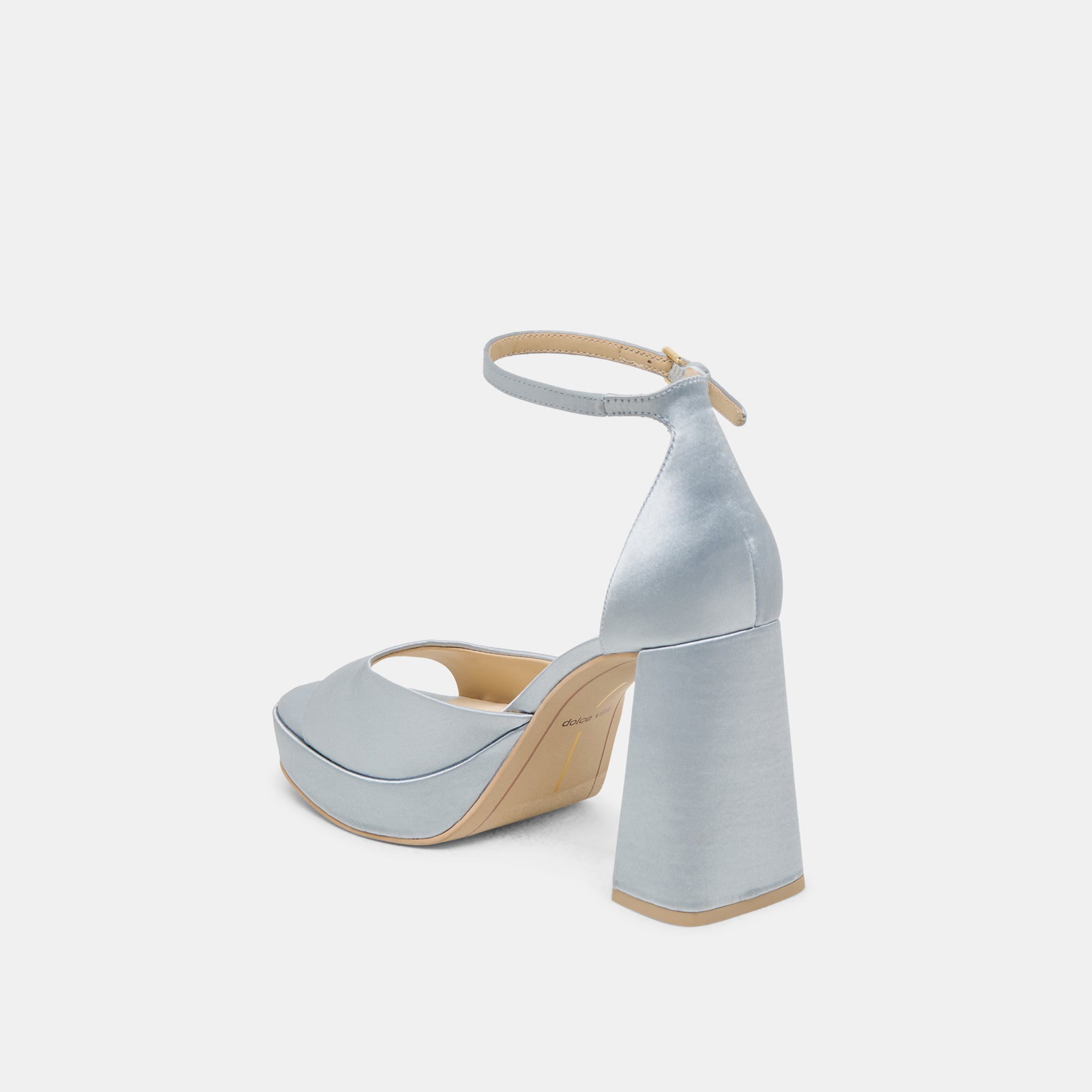PANDRO Women's Light Blue Satin High Heels - Elegant Party & Wedding Shoes for Evening Dresses & Special Occasions