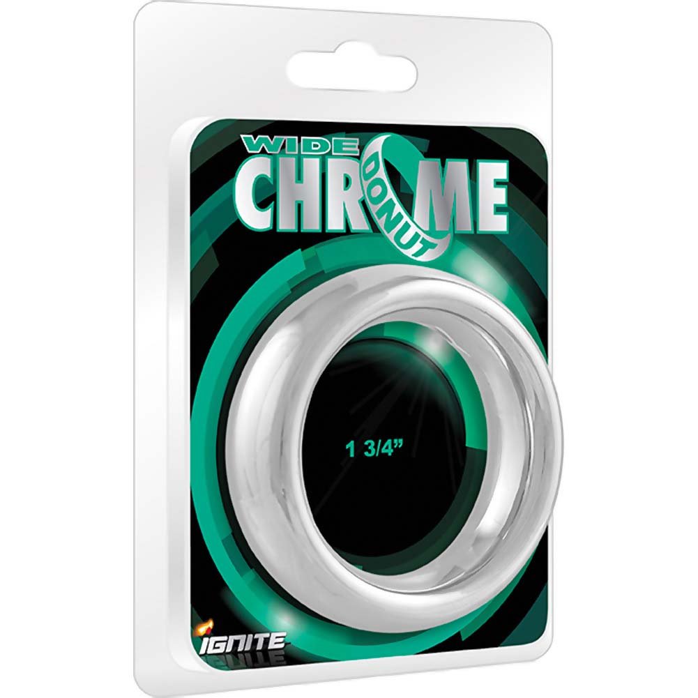 1.75 Inch Wide Chrome Donut Ring - Fashion Statement Jewelry for Women, Trendy Accessory for Parties, Date Nights & Everyday Wear