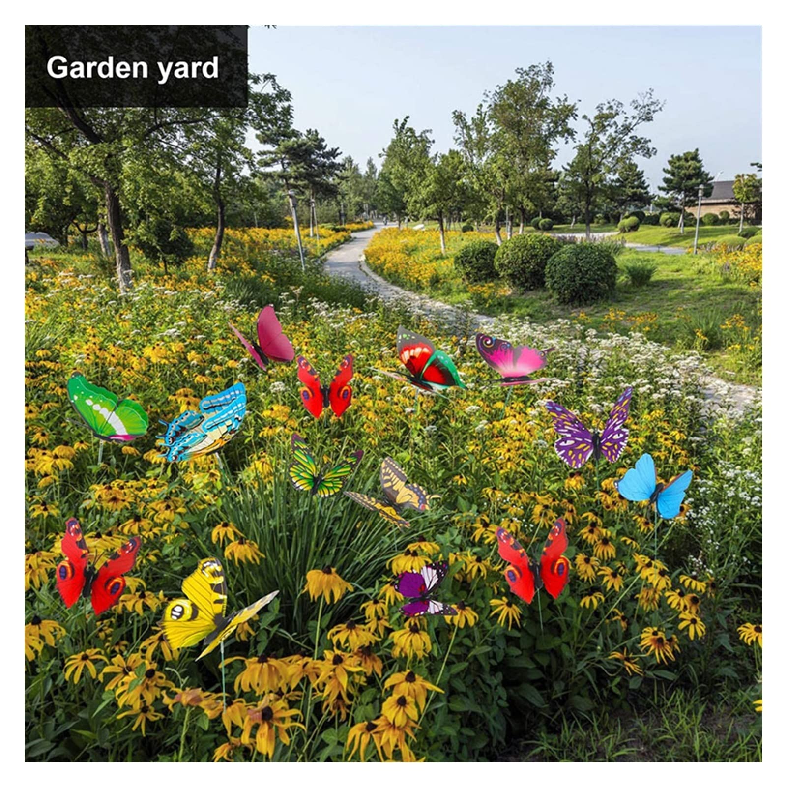 Luminous Butterfly Garden Statues - Whimsical Outdoor Decor for Flower Pots & Garden Decoration | Perfect for Patio, Lawn & Backyard Landscaping