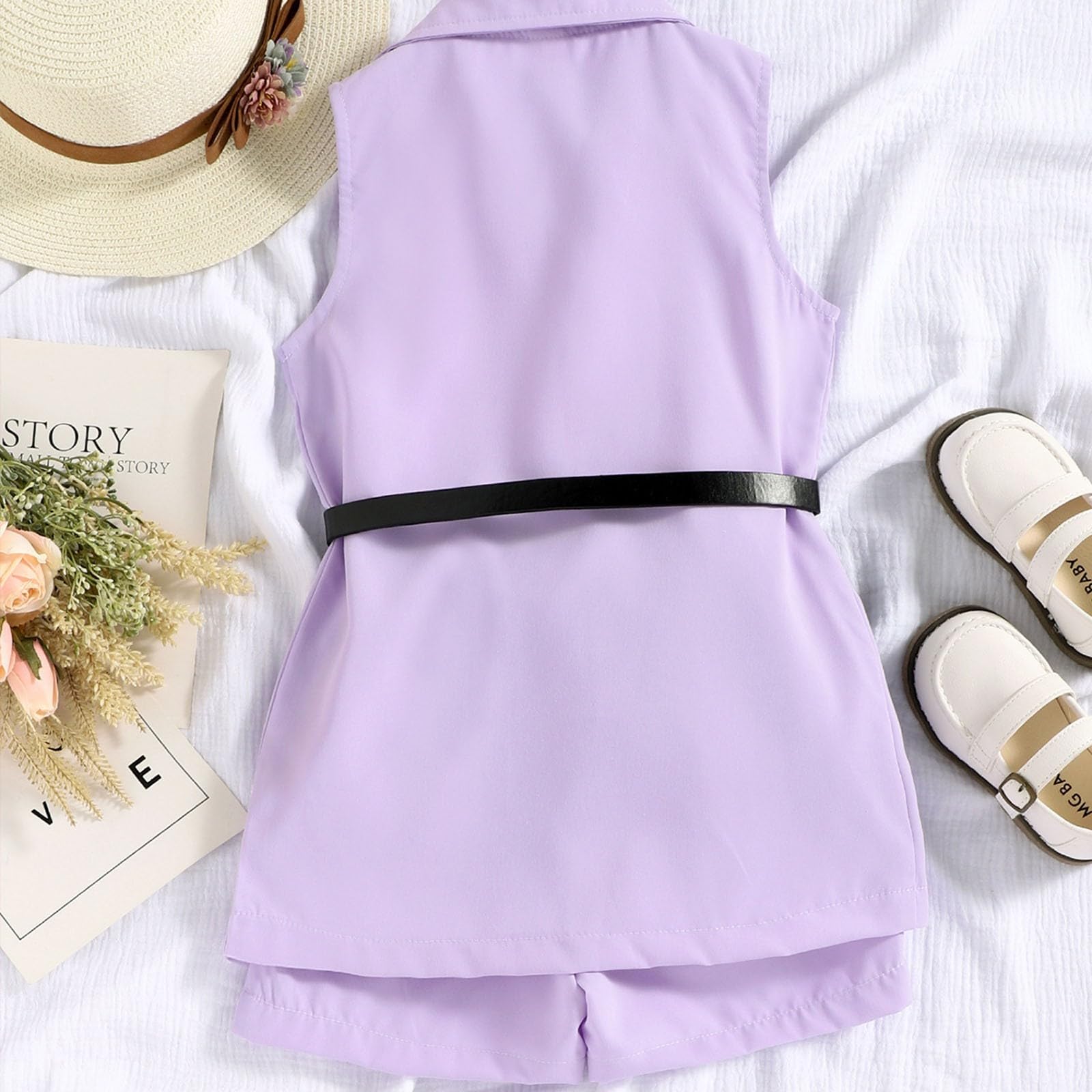 Baby Boys & Girls Clothing Sets - Sleeveless Jumpsuit with Shorts, Vest, Belt Bag for Spring Summer | Birthday Party, School Outfits, Casual Wear