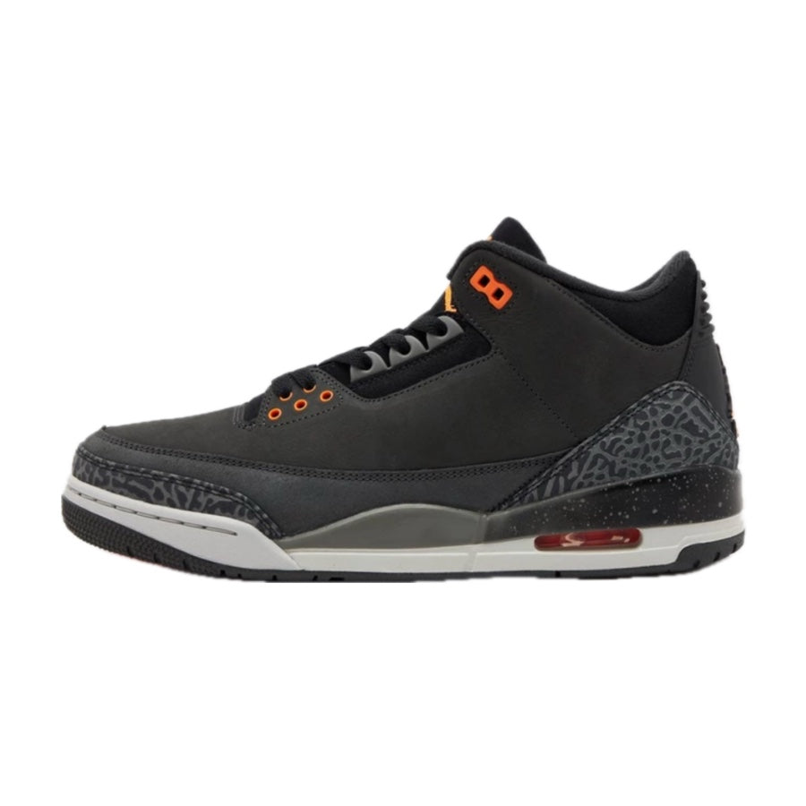 Air Jordan 3 Retro Fear Pack Sneakers - Night Stadium/Total Orange/Black/Flat Pewter/Neutral Grey - Men's Basketball Shoes for Streetwear & Casual Wear