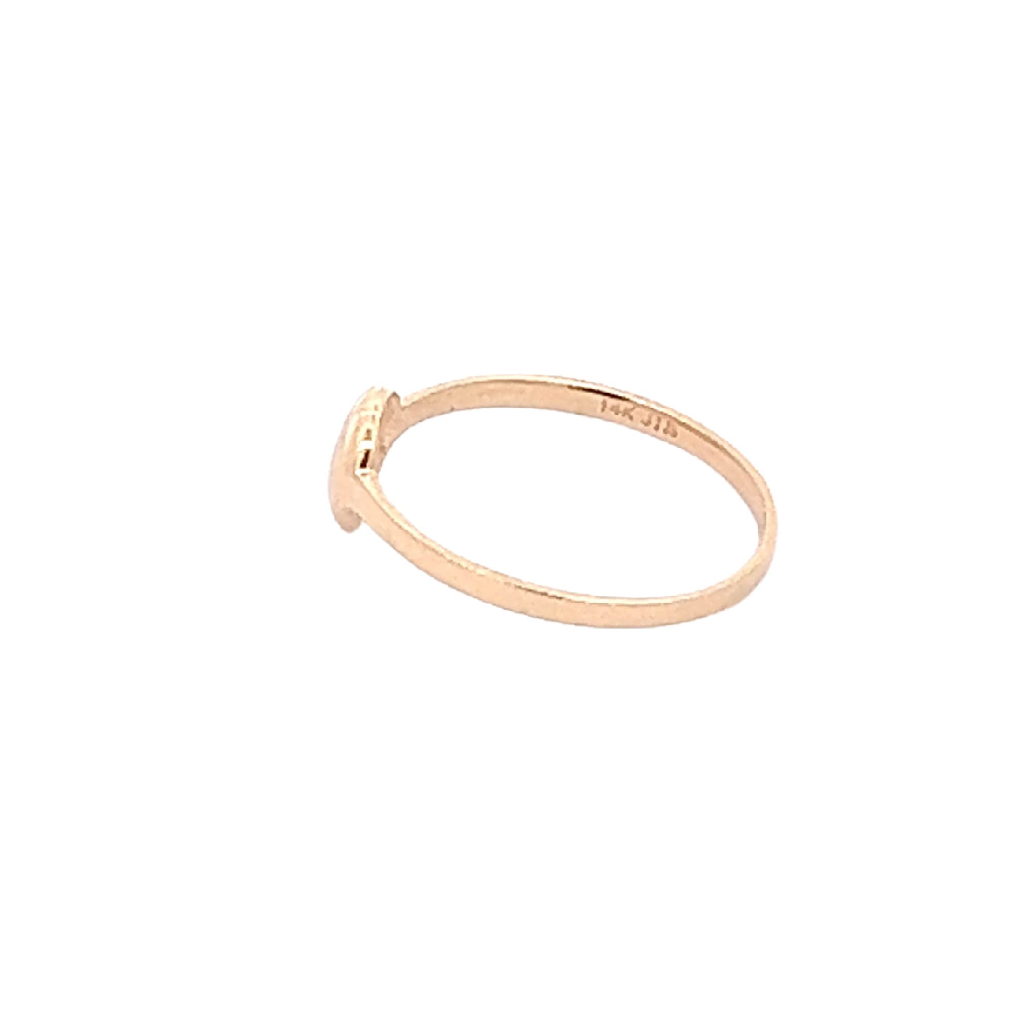 Elliejmaui 14k Solid Gold Signet Ring Size 4 - Dainty Puff Heart Pinky Ring for Women & Teen Girls | Perfect Graduation Gift & Mother's Day Jewelry | Everyday Wear, Special Occasions & Gift Giving