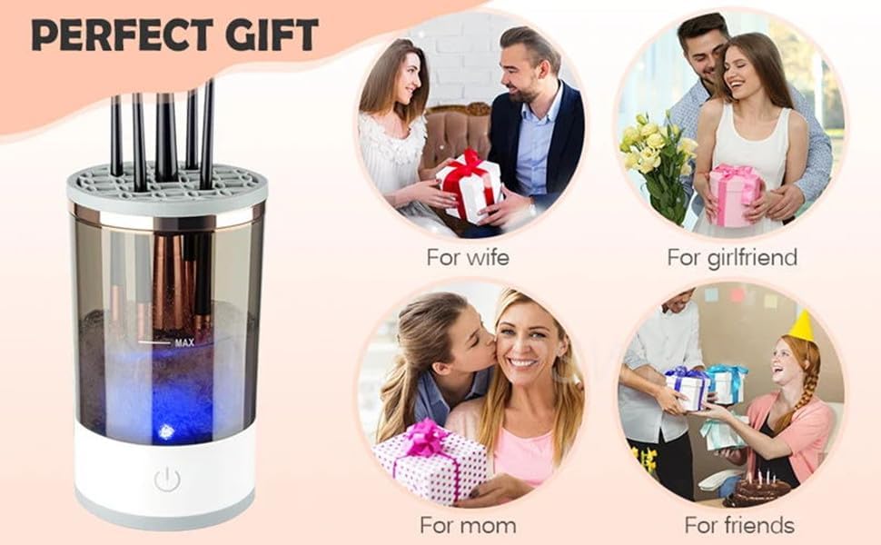 SKYVILLA KARTVILLA Automatic Electric Makeup Brush Cleaner - USB Powered Deep Cleaning Device for All Brush Sizes | Perfect for Home Salon, Travel & Professional Makeup Artists