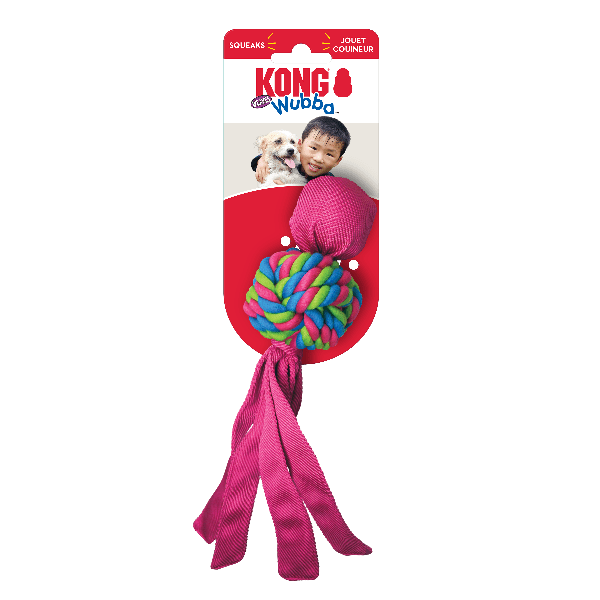 KONG Wubba Weaves Interactive Dog Toy - Durable Chew Toy for Medium & Large Dogs - Perfect for Fetch, Tug-of-War & Outdoor Play
