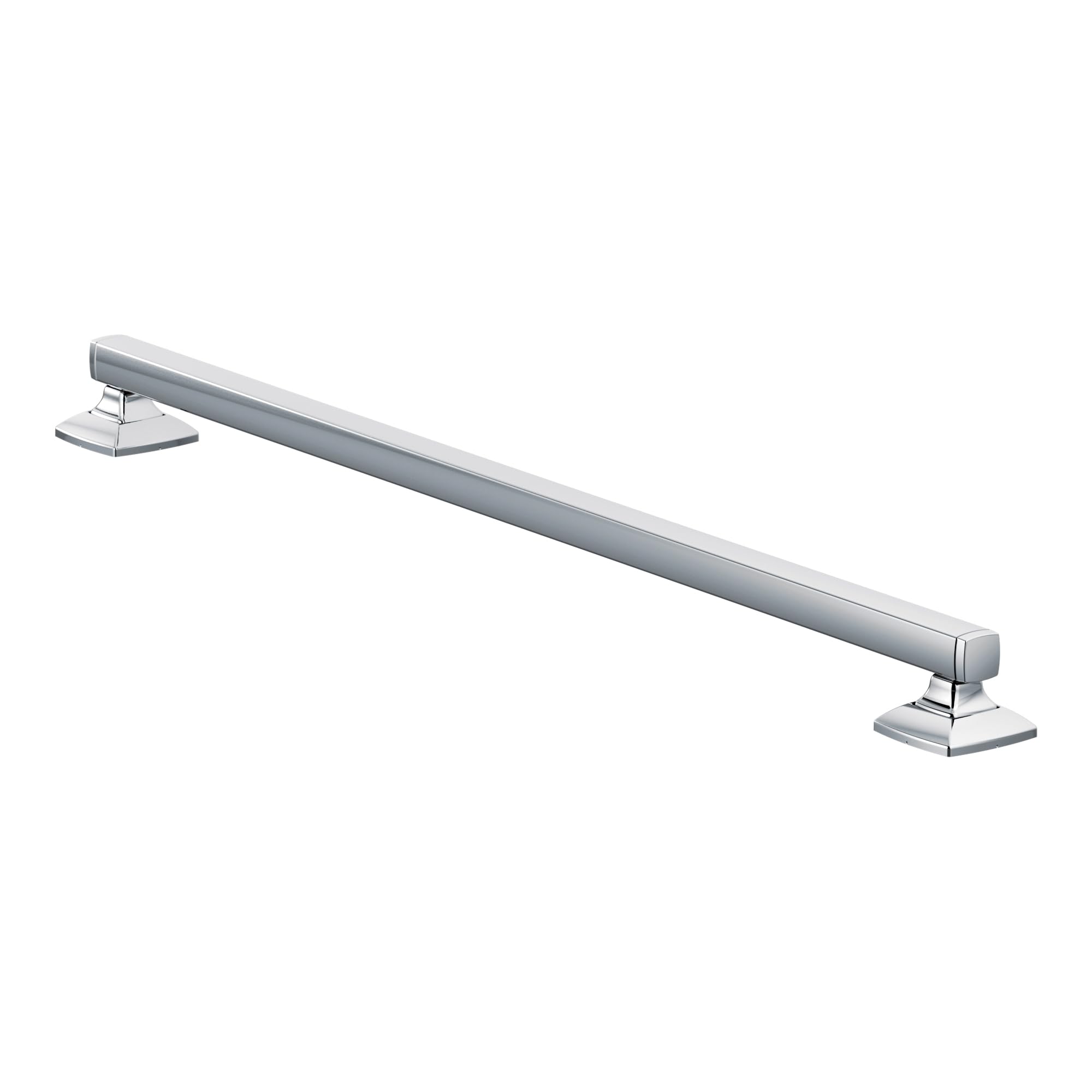 Moen YG5124CH 24-Inch Stainless Steel Bathroom Grab Bar - Chrome Finish, ADA Compliant Safety Handle for Shower & Toilet - Perfect for Elderly & Disabled Accessibility