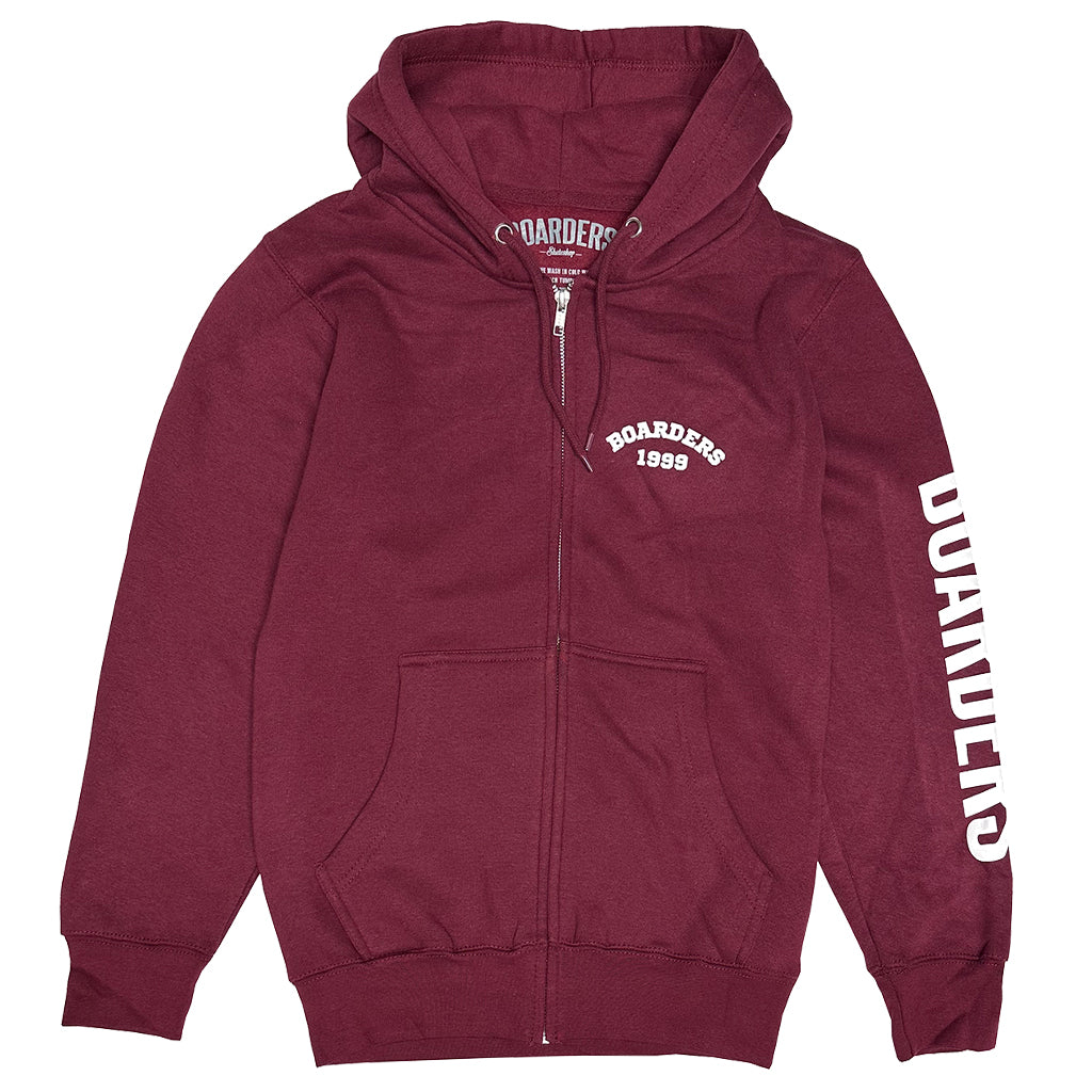 Bold Arch Full Zip Hoodie for Men & Women - Stylish & Comfortable Burgundy Pullover - Perfect for Casual Wear, Outdoor Activities & Street Fashion