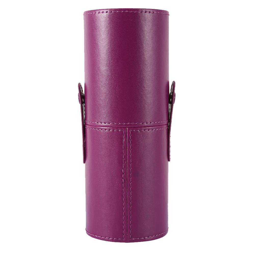 Portable Empty Makeup Brush Holder - PU Leather Cosmetic Case for Travel & Home Organization (Purple) | Perfect for Makeup Artists & Beauty Enthusiasts