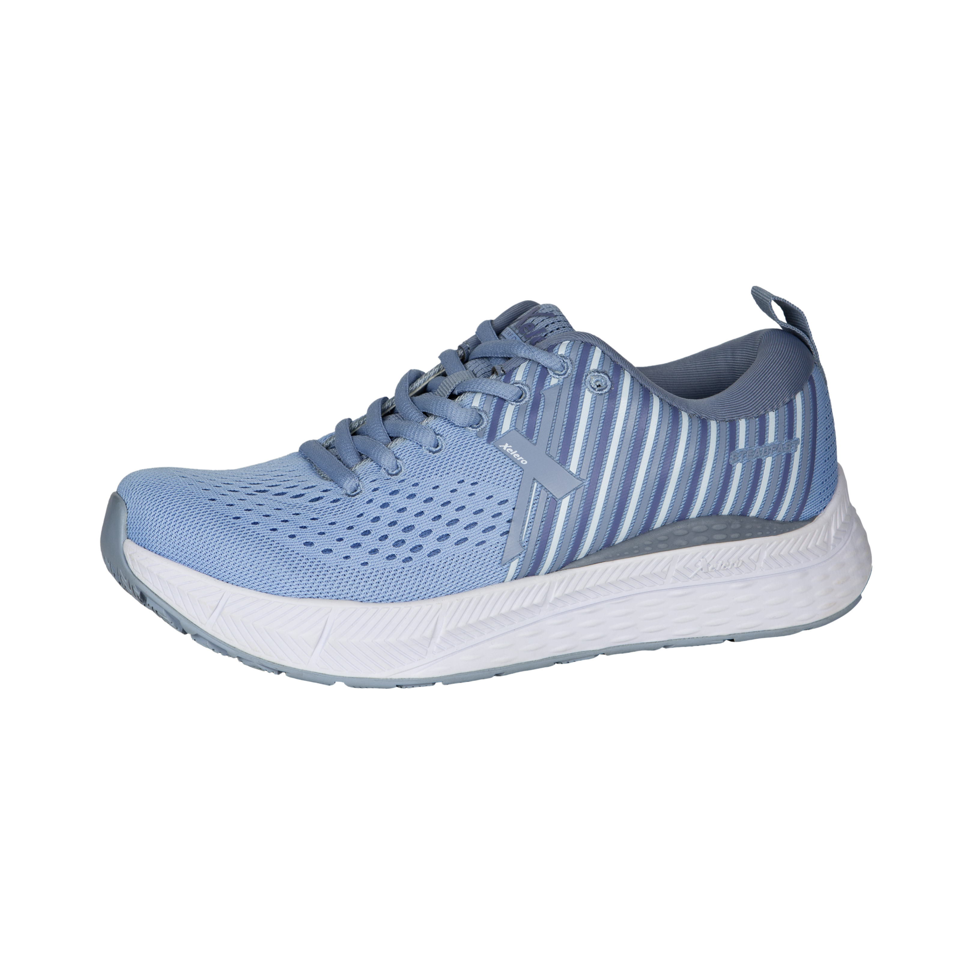 Women's Steadfast Light Blue & White Sneakers - Comfortable Regular Width Walking Shoes for Work, Travel & Everyday Wear