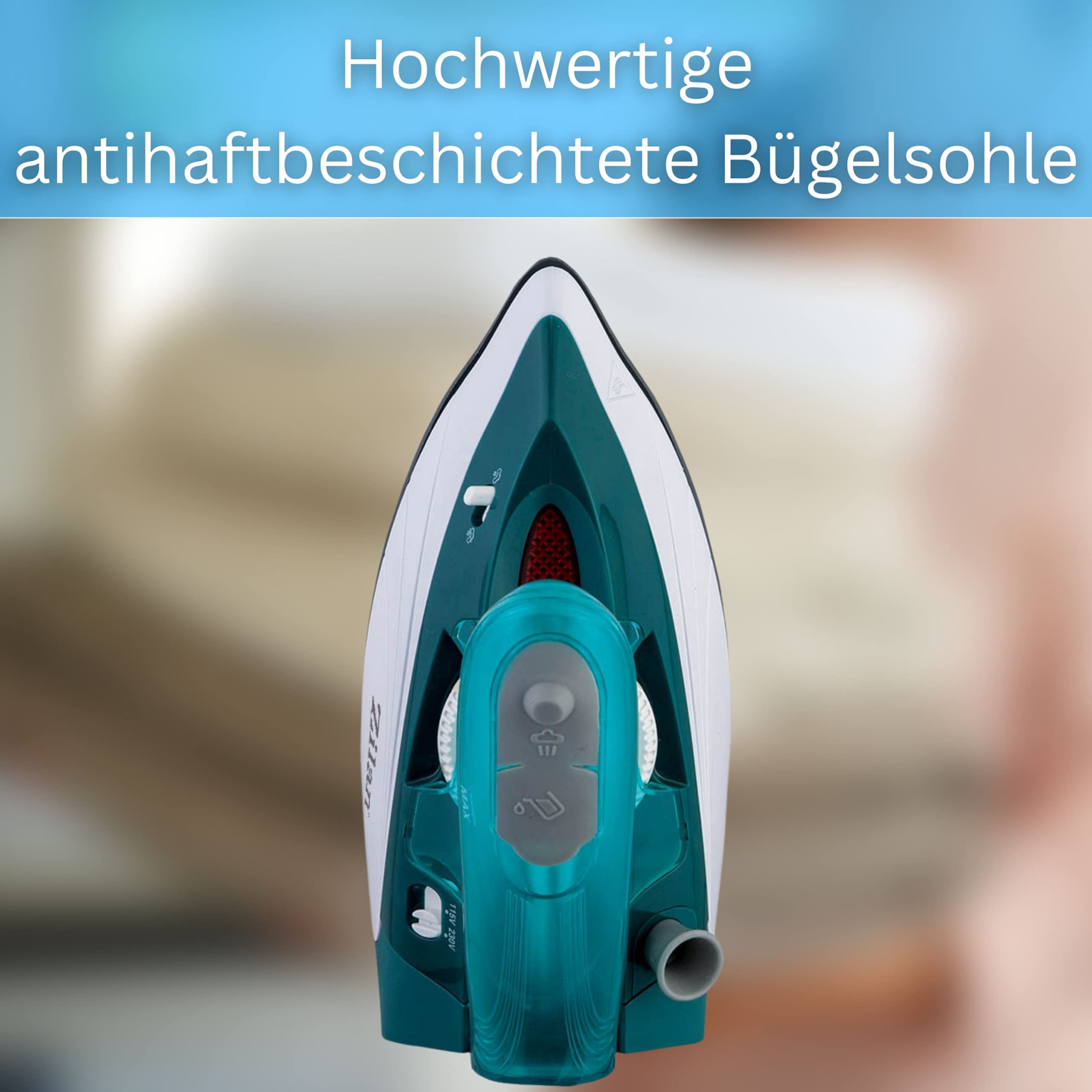 Portable Travel Steam Iron - 1100W Mini Iron with Adjustable Temperature Control, Non-Stick Soleplate & Foldable Handle | Perfect for Business Trips, Vacations & Small Spaces | Compact & Lightweight for Easy Packing