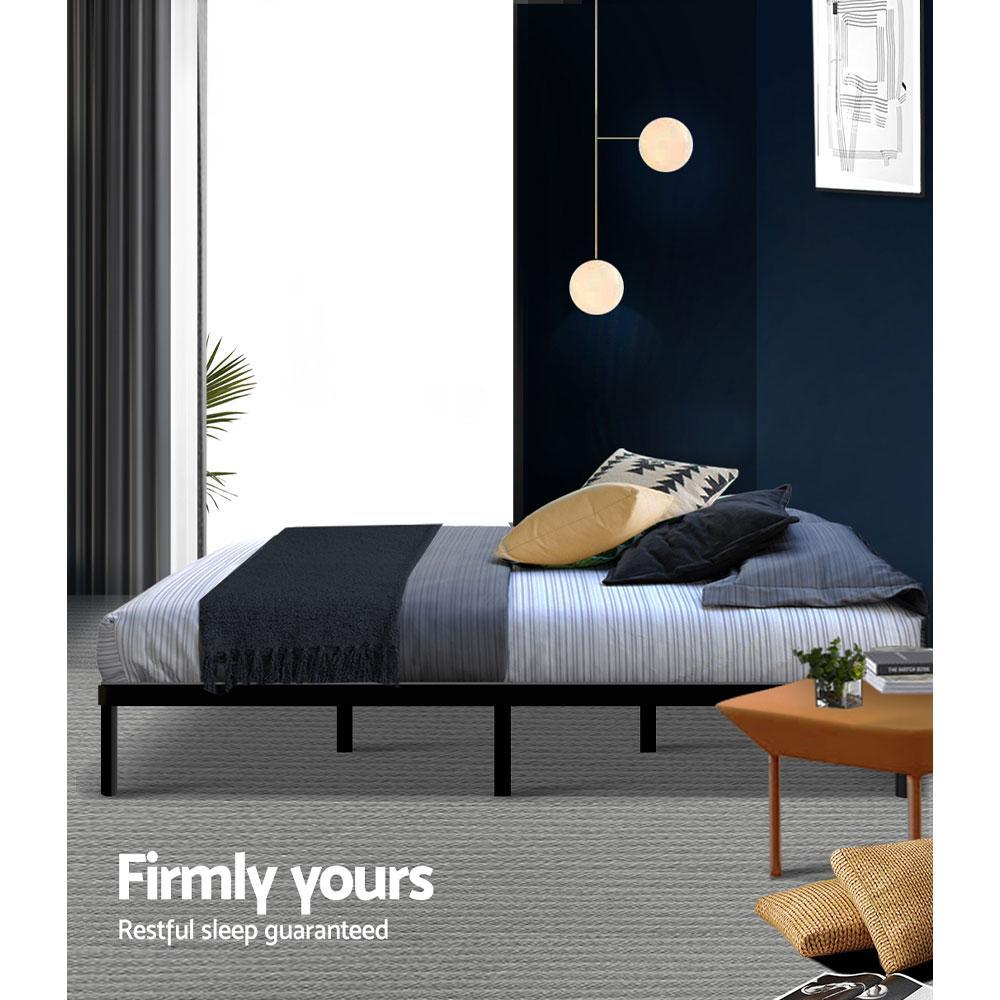 Ted Bed Black & Normay Series Pillow Top Mattress - Medium Firm Support, Double Package Set - Perfect for Guest Rooms, Dormitories & Small Apartments