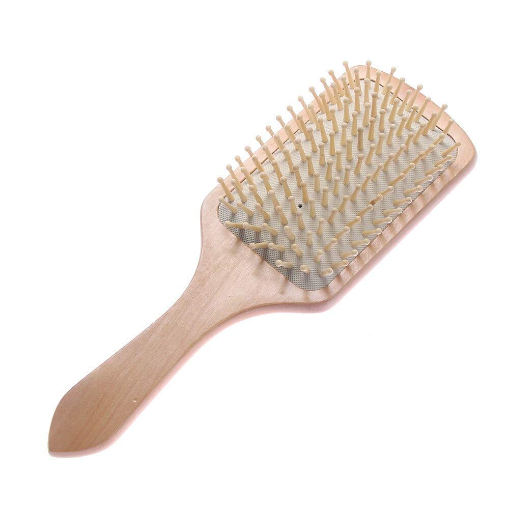 Ghelonadi Wooden Hair Comb for Hair Growth & Scalp Massage - Natural Detangler Paddle Brush for Women & Men (Brown, 1 Pack) | Perfect for Daily Hair Care, Styling, and Relaxing Scalp Massage