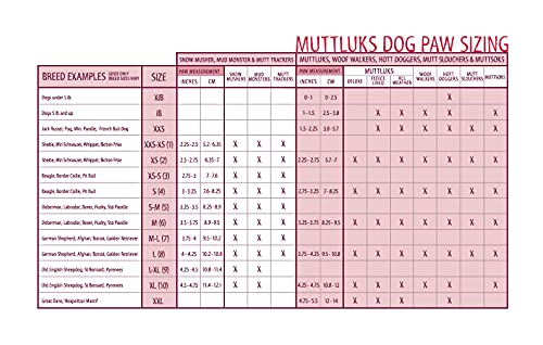 Muttluks Muttsoks Non-Slip Cotton Knit Dog Socks for Small Medium Large Dogs - 4 Pack for Indoor Outdoor Winter Protection & Paw Care