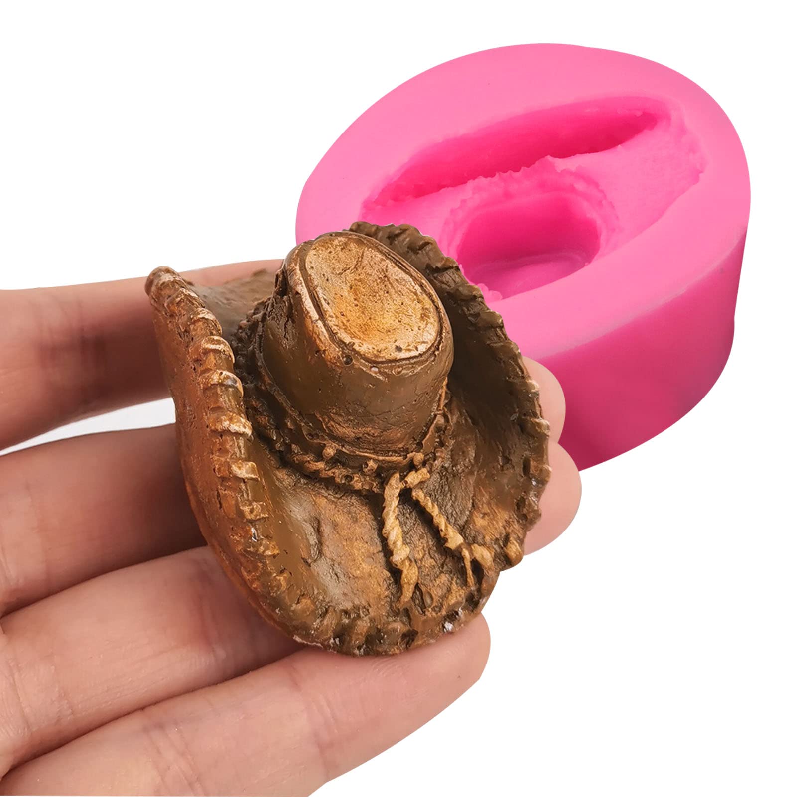 2-Piece Cowboy Hat Silicone Mold Set - Western Theme Fondant & Chocolate Candy Molds for Baking, Cake Decorating, and Sugarcraft - Perfect for Birthday Parties, Western Events, and DIY Dessert Making