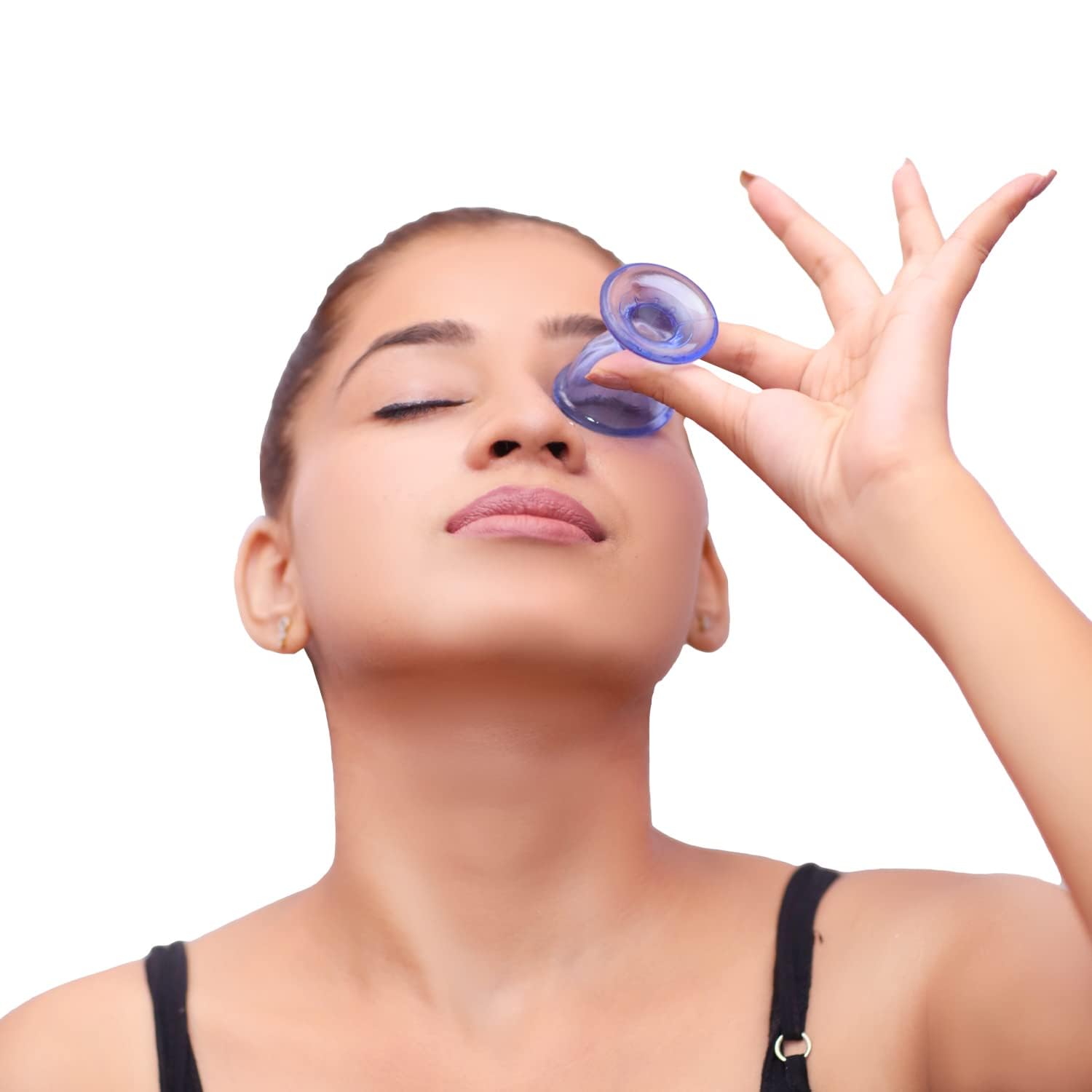 Soulvinee Glass Eye Wash Cup Set of 2 - White or Blue - Gentle Eye Cleansing Solution for Contact Lens Wearers & Allergy Relief - Perfect for Home, Office & Travel First Aid Kits