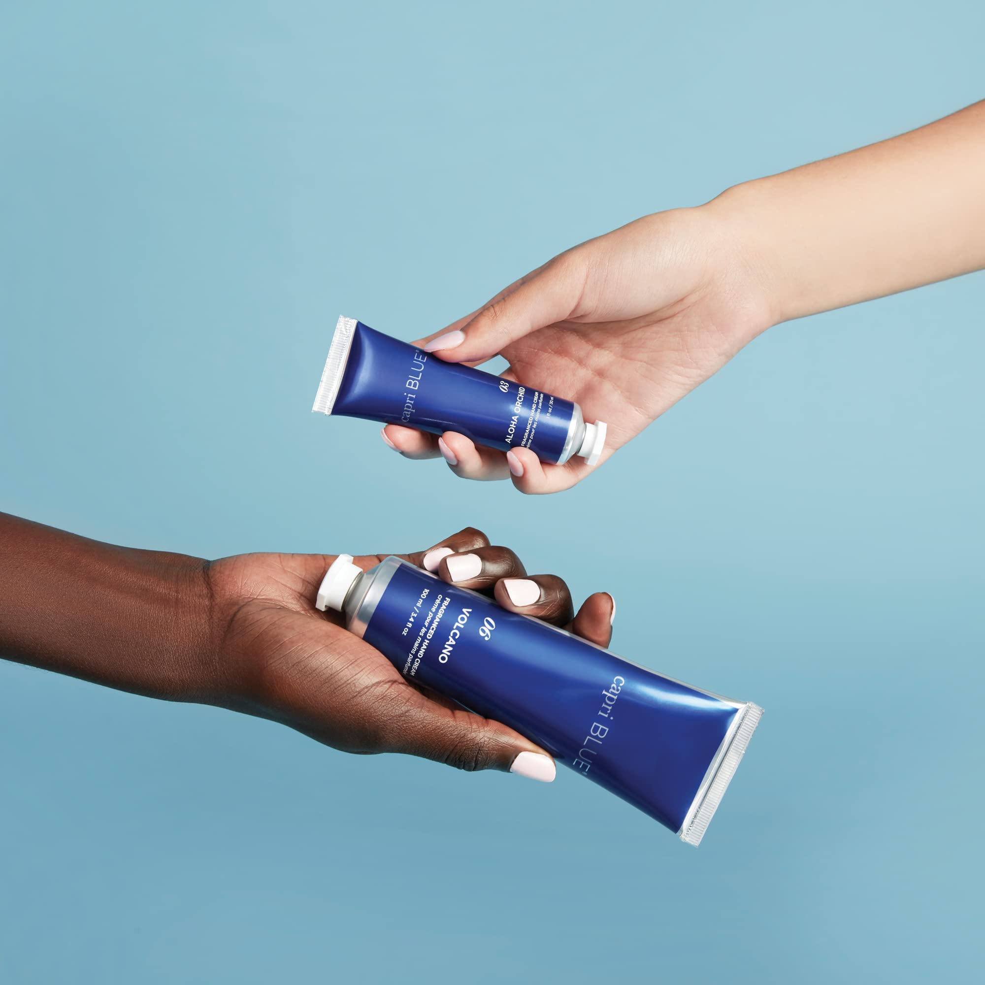 Capri Blue Hand Cream for Dry Cracked Hands - Moisturizing Lotion with Jojoba Oil & Shea Butter - Travel Size Hand Cream (3.4 Oz) - Paraben Free, Sulfate Free, Vegan & Cruelty-Free - Perfect for Winter Care, Office Use & On-the-Go Hydration