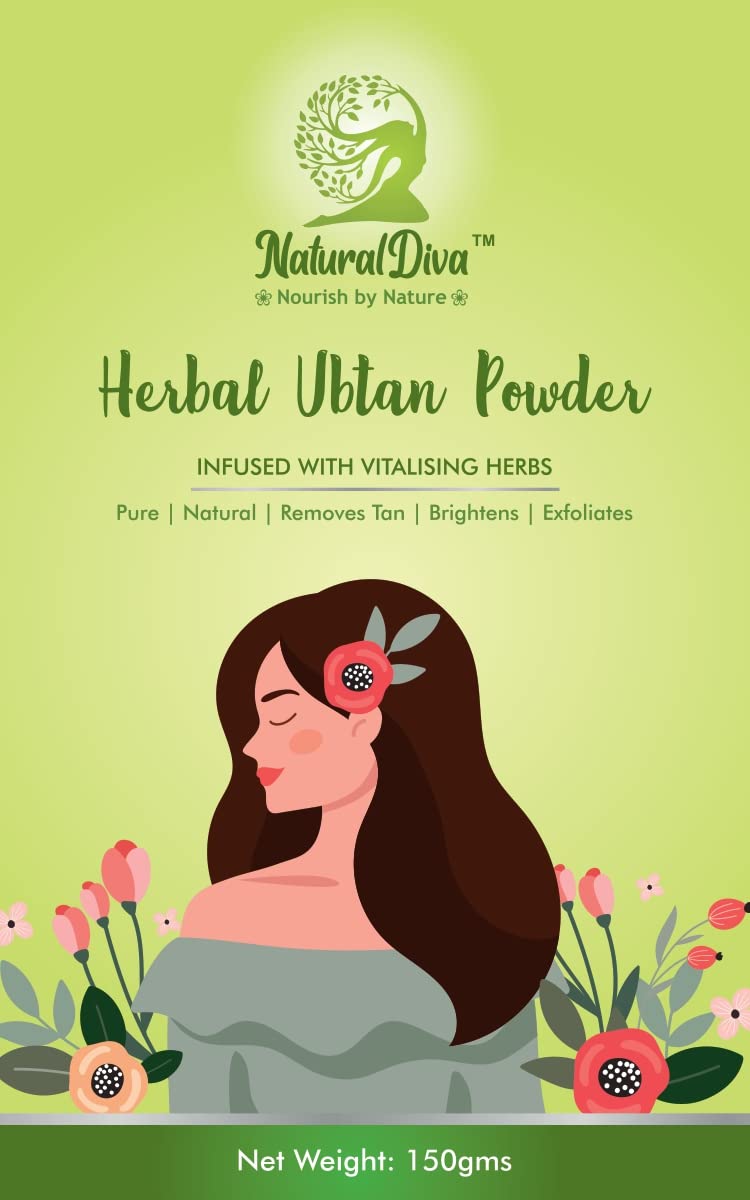 Natural Diva Herbal Body Ubtan - Exfoliating Body Scrub for All Skin Types | Brightens & Evens Skin Tone | 150g Organic Glow Booster | Perfect for Spa Day, Dry Skin Treatment & Pre-Wedding Skincare