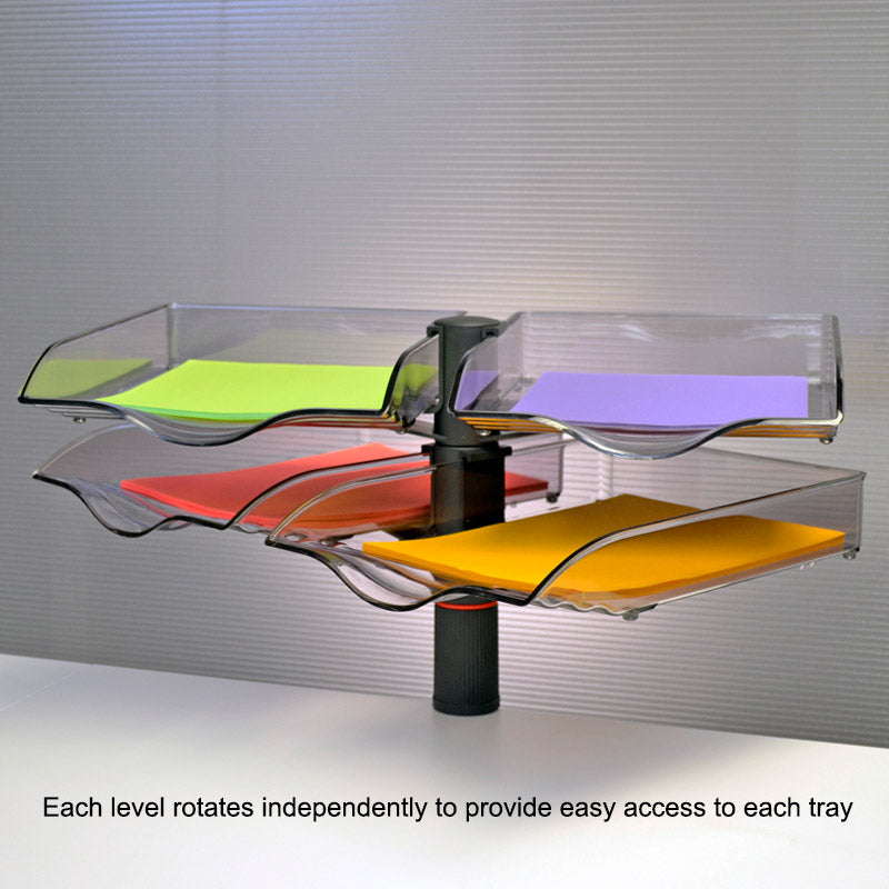 SwingFile Letter Trays - 2 Pack High Capacity Desktop Organizer for Office, Mail, Documents - Perfect for Home & Office Workspace Organization