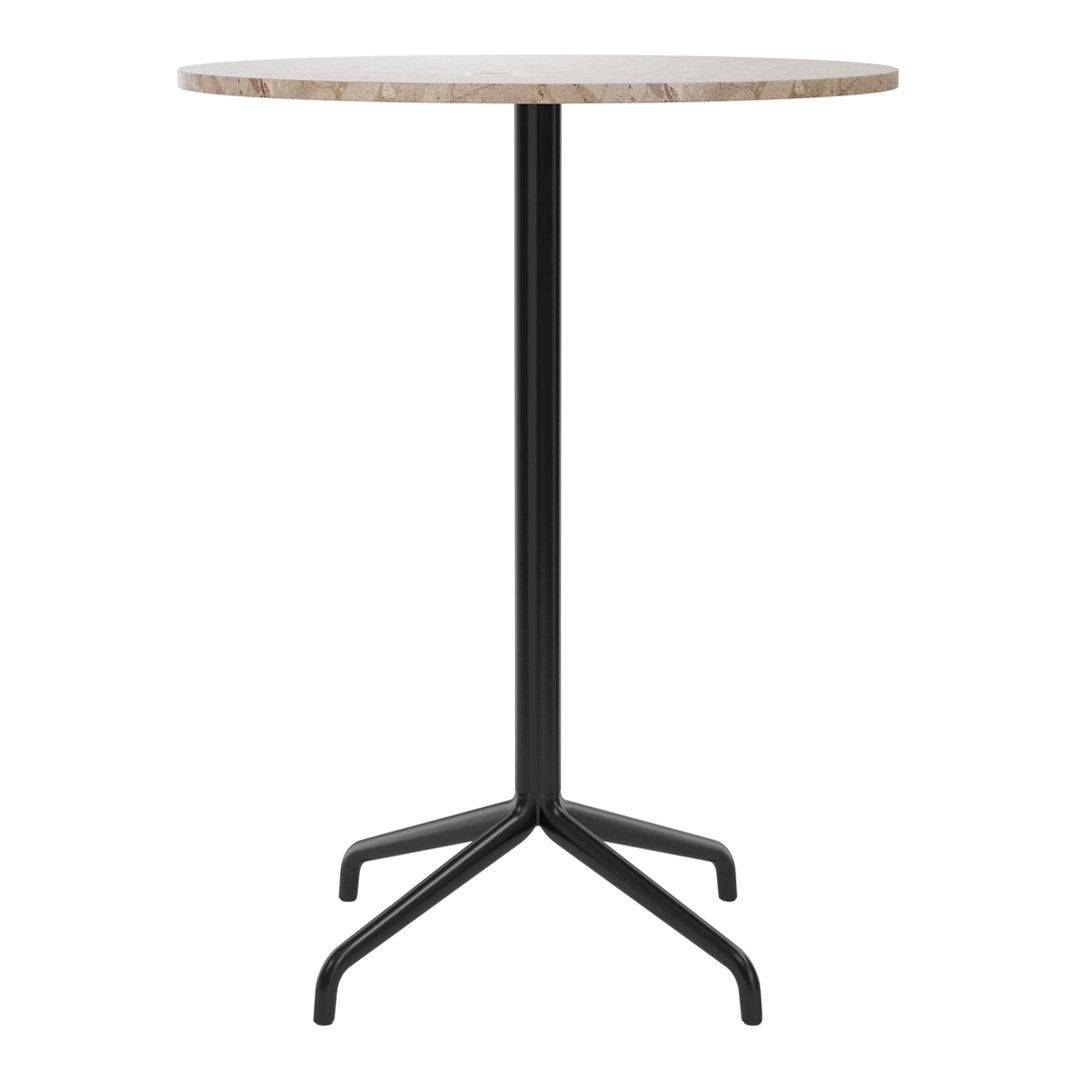Modern Round Harbour Column Bar Table with Star Base - Perfect for Home Bars, Restaurants & Outdoor Patios