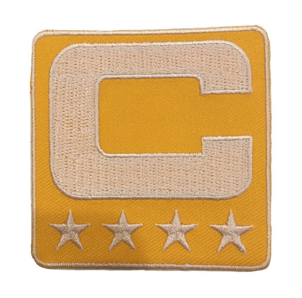 Yellow Captain C Iron On Patch for Football Jersey - Los Angeles Team - Perfect for DIY Jersey Customization & Team Spirit