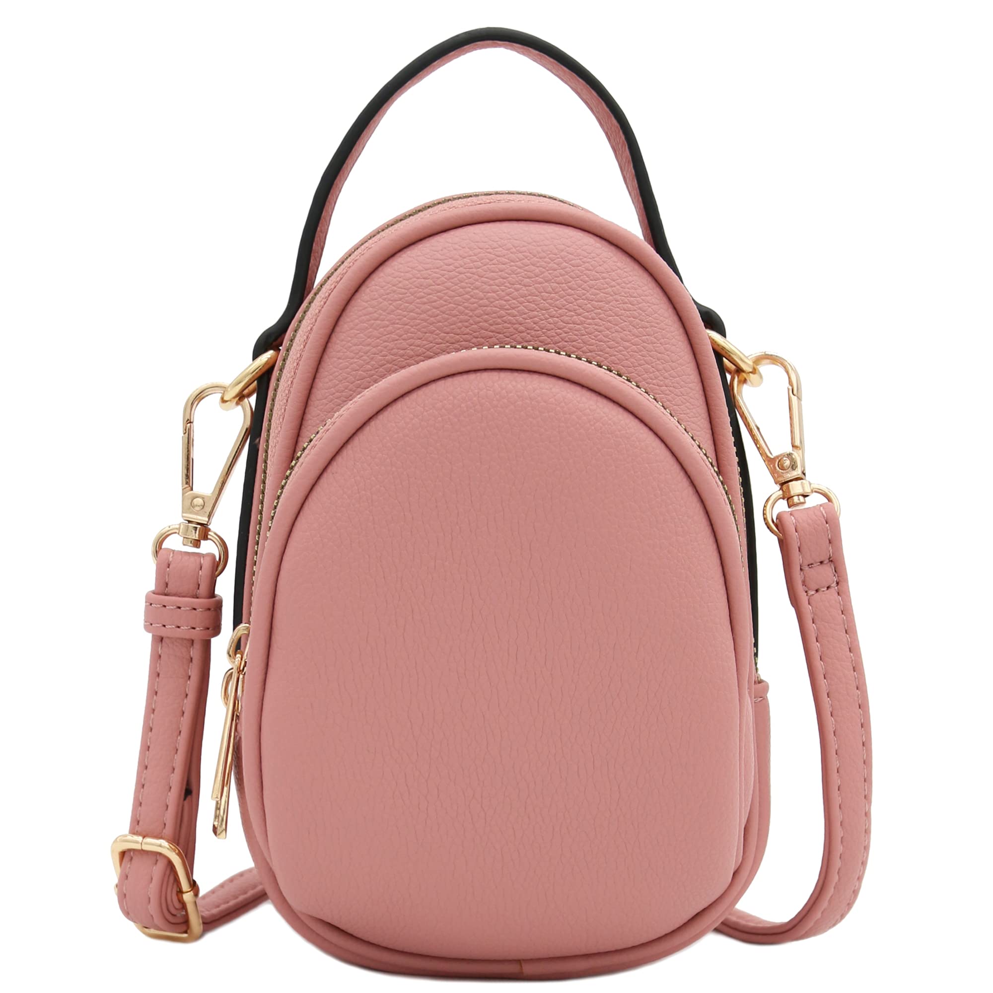 Stylish Two-Compartment Mini Oval PU Leather Crossbody Bag for Women - Perfect for Everyday Use, Travel & Date Nights