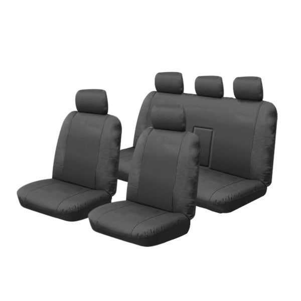 Premium Canvas Car Seat Covers for Mitsubishi Triton Dual Cab ML/MN Models (2006-2015) - Airbag Compatible & Durable Protection - Perfect for Off-Road Adventures & Daily Commutes