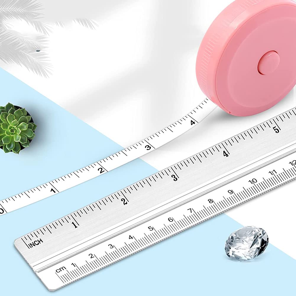 AKOAK 3-Piece Retractable Soft Tape Measure Set - Dual Metric/Imperial Scale for Body Measurements, Tailoring, Sewing & Crafts | Perfect for Height Measurement, DIY Projects & Professional Use