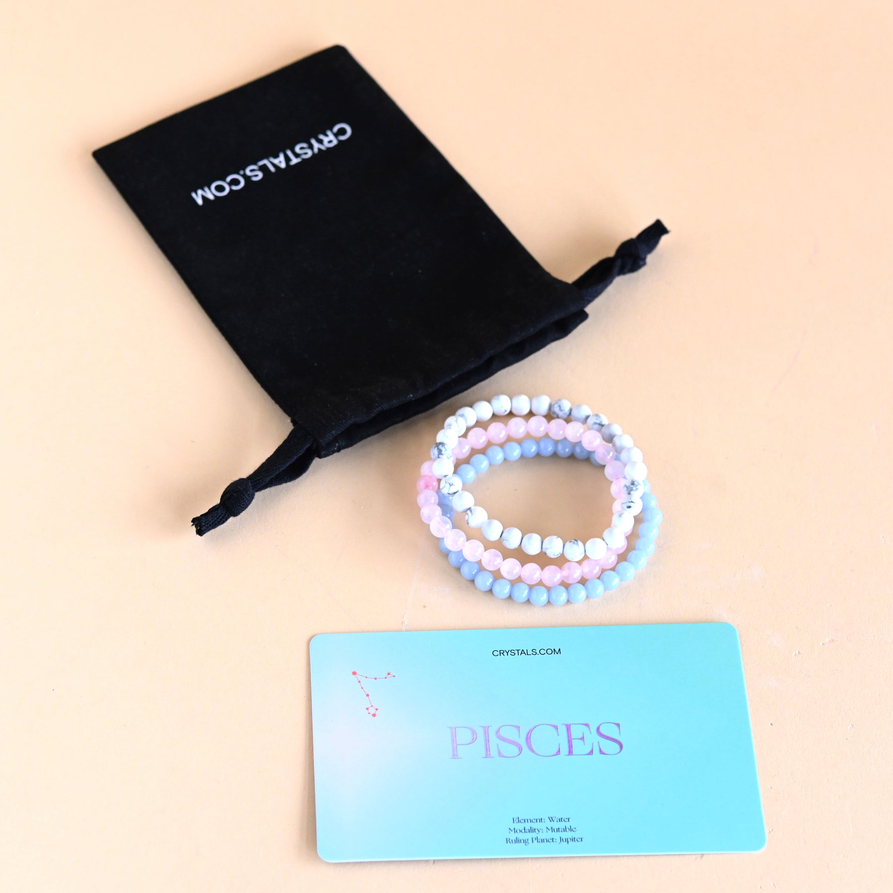 Pisces Zodiac Bracelet Trio Set - Sterling Silver Adjustable Charm Bracelets for Women - Perfect for Birthdays, Gifts & Everyday Wear