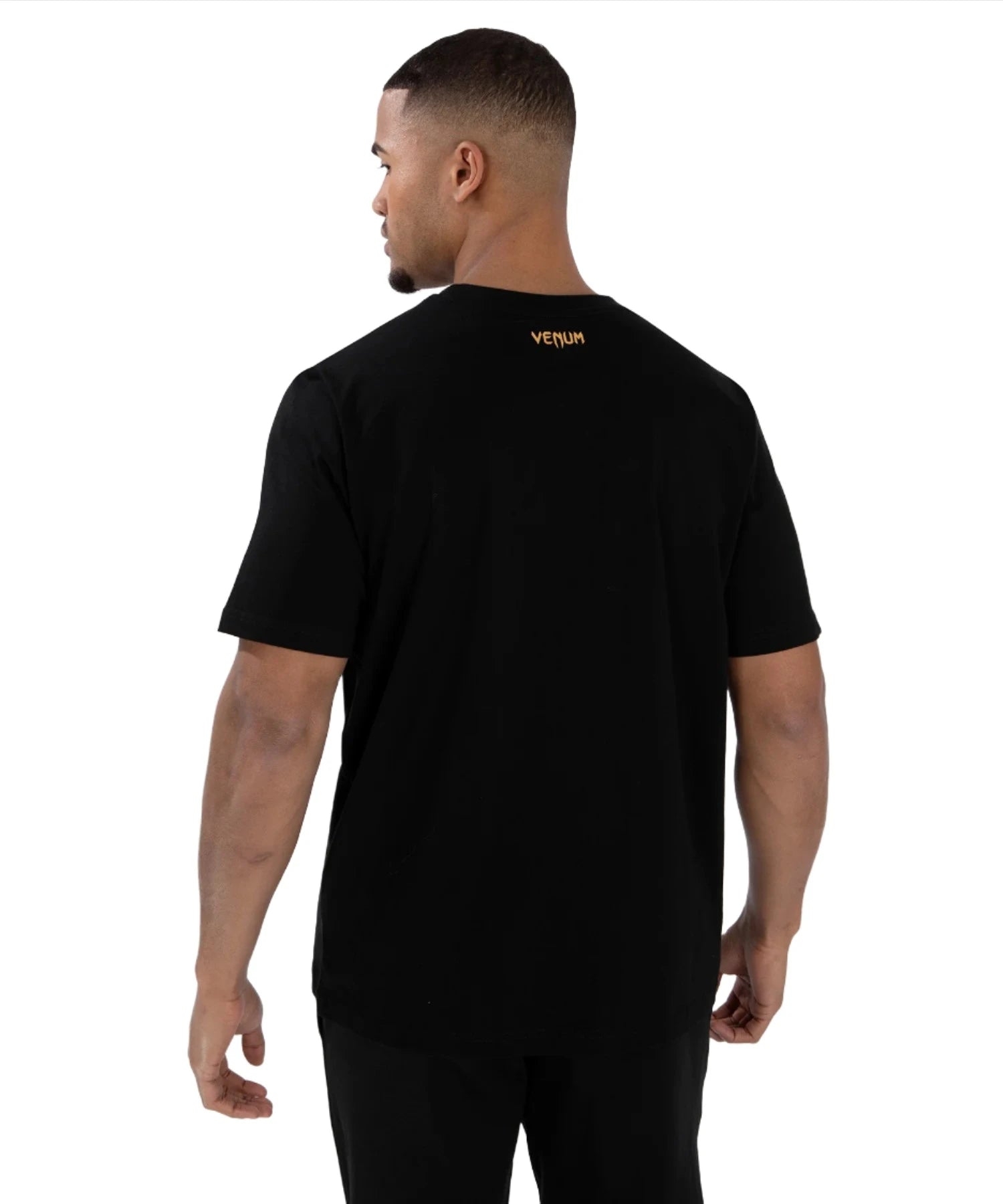 VENUM UFC Classic Black/Gold MMA Training Shirt - Premium Performance Apparel for Fighters & Fitness Enthusiasts - Perfect for MMA Training, Gym Workouts & Casual Wear
