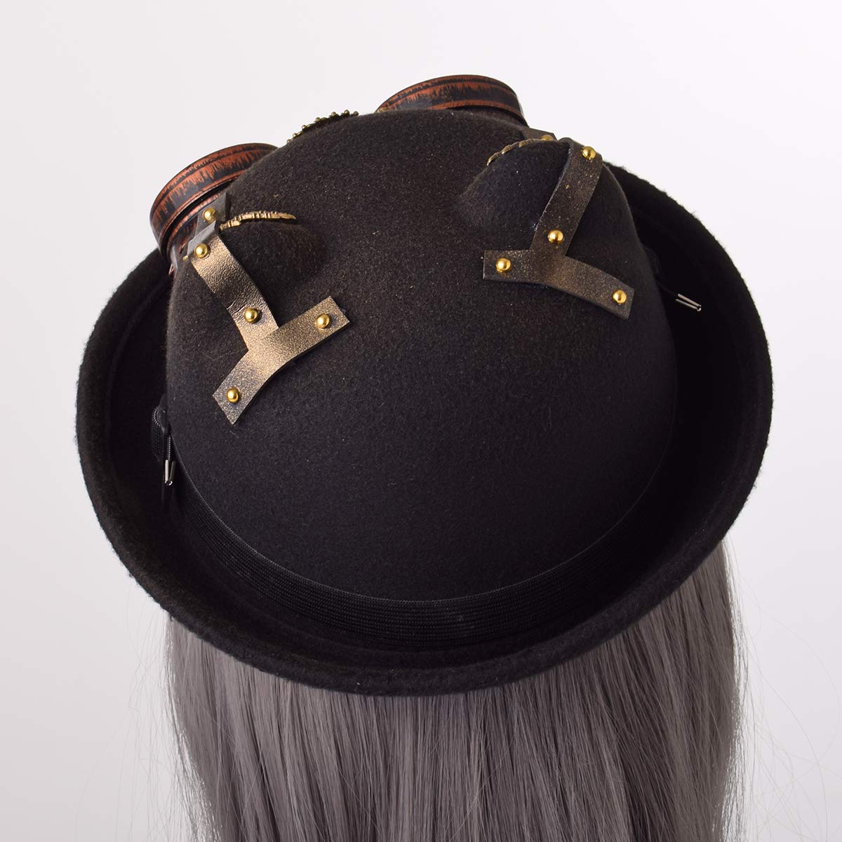 Stylish Unisex Steampunk Cat Ear Top Hat - Victorian Gothic Halloween Costume Accessory for Cosplay, Parties & Photo Shoots