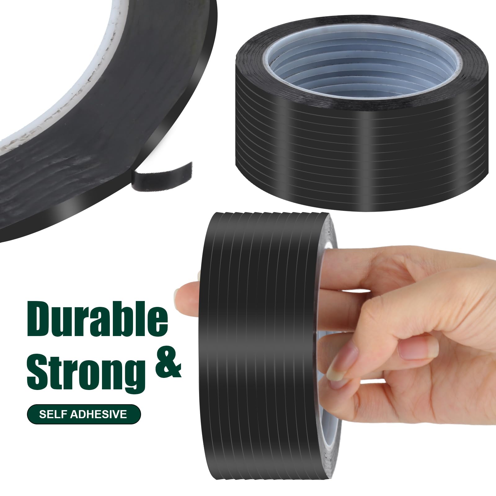 Utron 12 Rolls Whiteboard Tape - 3mm Thin Black Dry Erase Pinstripe Tape for Electrical Marking, DIY Art & Crafts - Perfect for Office Whiteboards, Classroom Projects & Home Organization