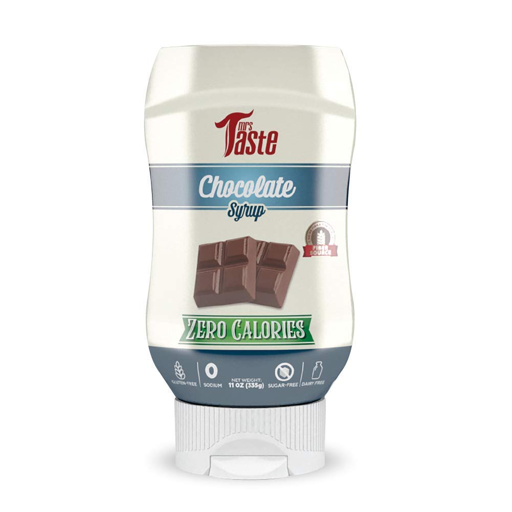Mrs Taste Sugar Free Chocolate Syrup - Zero Calorie, Zero Sodium, Keto & Paleo Friendly, High Fiber Dessert Topping (11 oz) | Perfect for Ice Cream, Coffee, Baking & Healthy Snacks