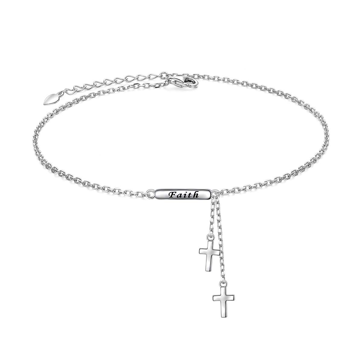 Elegant Sterling Silver Anklet - Adjustable Boho Beaded Heart Ankle Bracelet for Women | Perfect for Beach, Summer & Everyday Wear | Gift for Girlfriend