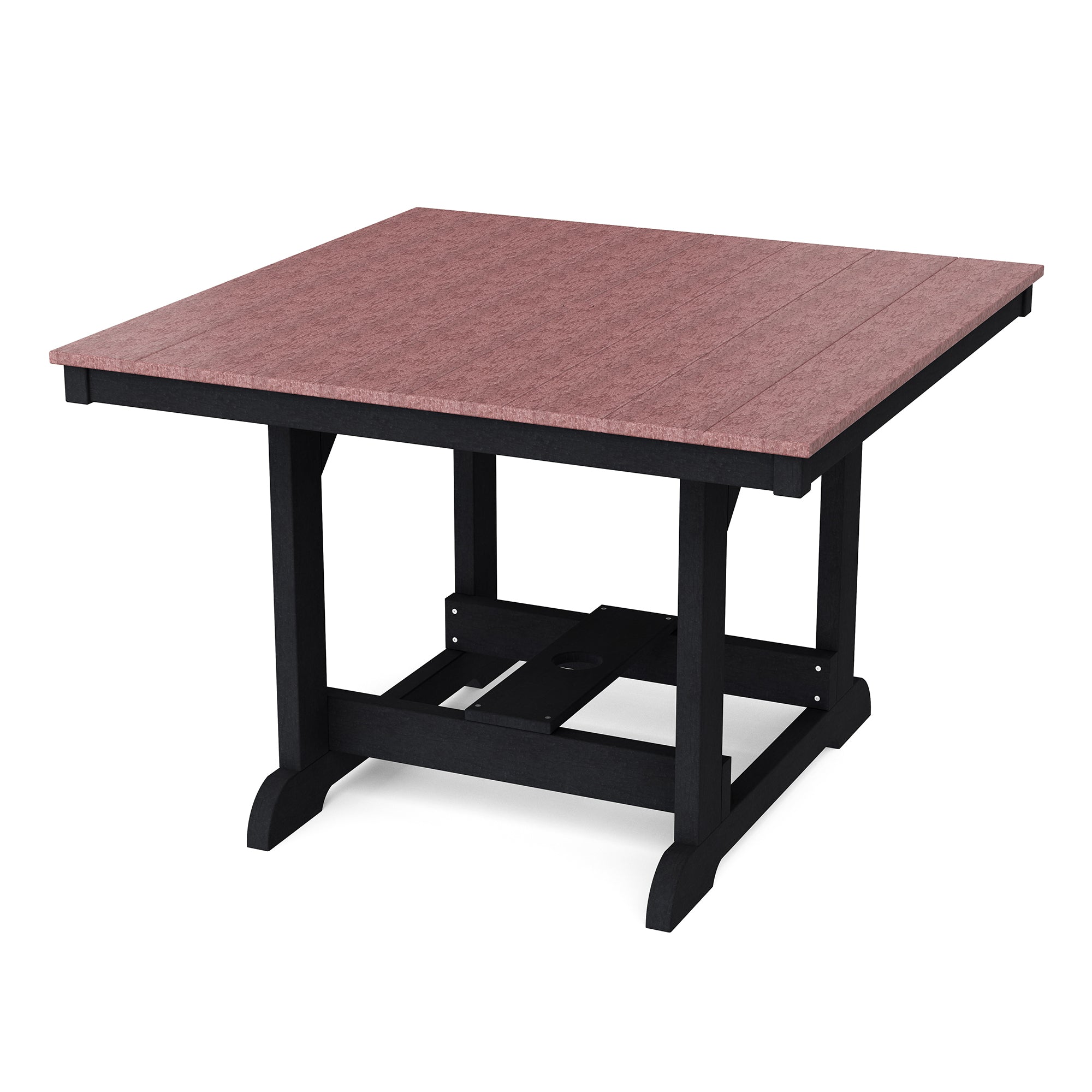 Heritage 44x44 Inch Square Dining Table - Solid Wood Farmhouse Style Kitchen Table for Family Meals & Entertaining