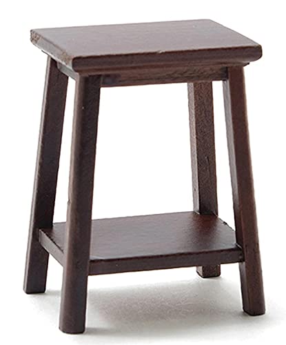 Factory Direct Craft Walnut Plant Stand - Miniature Dollhouse Decor for Indoor Plants, Fairy Gardens & Home Display