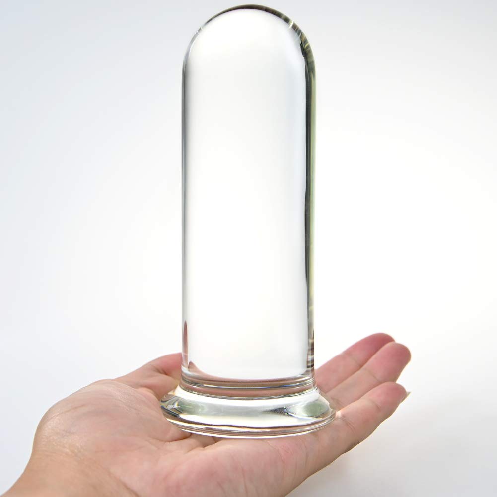 Premium FST Large Glass Dildo - Crystal Clear Penis Shaped Anal Plug & Trainer for Women & Men | Safe & Smooth Adult Sex Toy for Couples & Solo Play | Perfect for Anal Training, BDSM & Sensual Exploration
