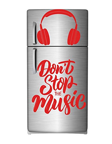 Wireless Headphones Wall Decal - Music Quote Vinyl Sticker for DJ Station, Bedroom & Door Decor - Inspirational Music Art for Home & Office