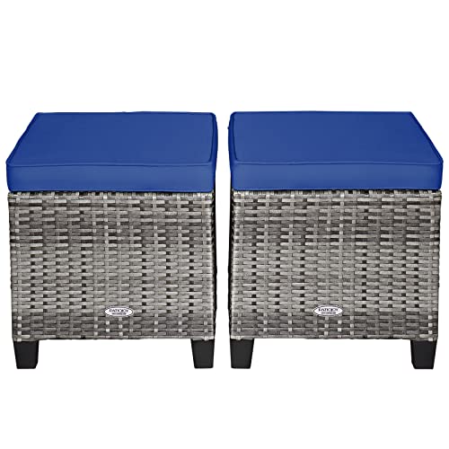 Navy Blue-grey Rattan