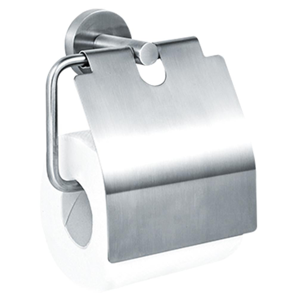ASI 7314 H Omara Wall-Mounted Toilet Paper Holder with Hood - Satin Finish for Bathroom & Restroom Decor | Durable & Stylish Bath Accessory