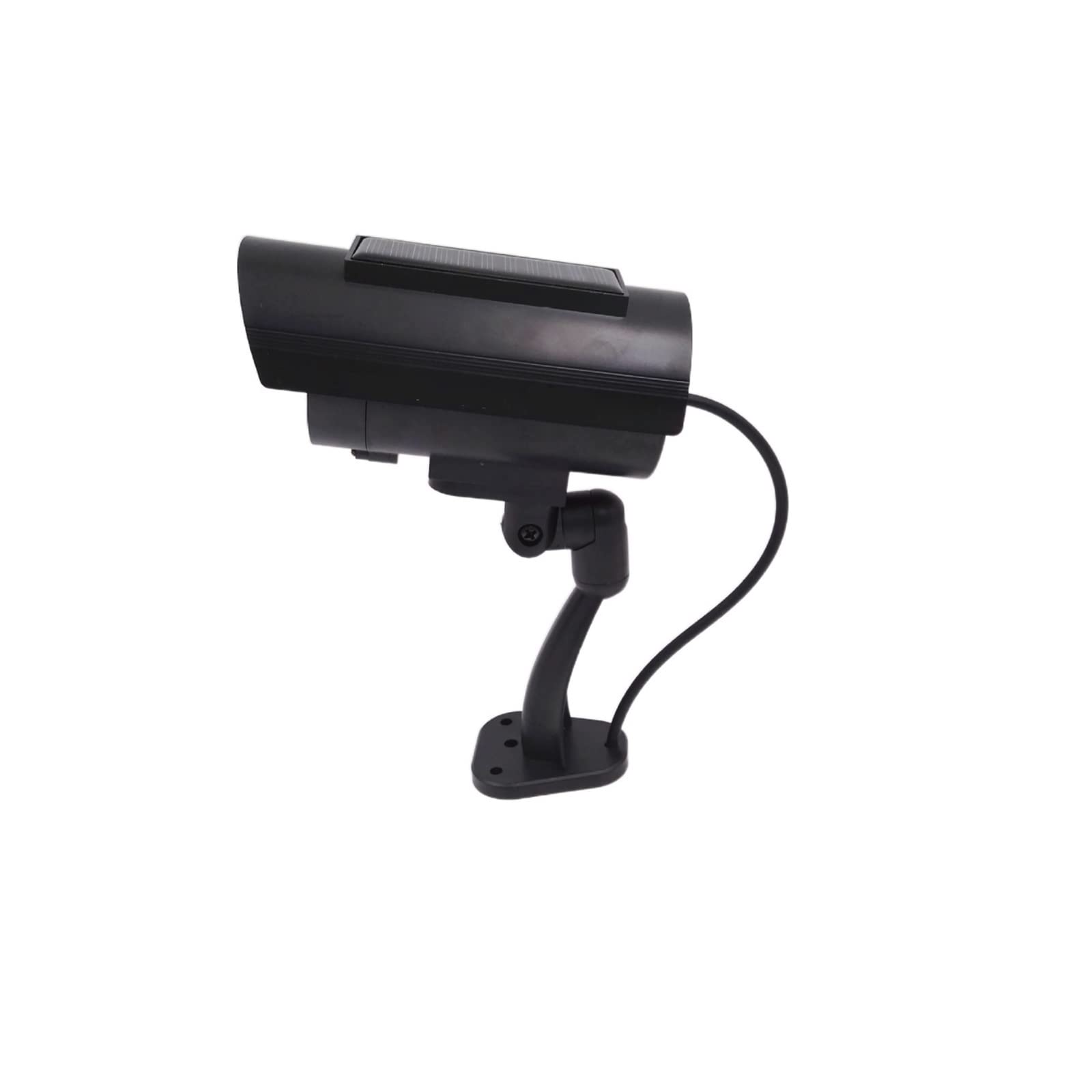 DELURA 10-Pack Black Solar Security Camera - Outdoor Waterproof Fake Dummy Camera with LED Light for Home & Office Surveillance - Perfect for Deterring Burglars & Enhancing Safety in Yards, Garages, and Entryways