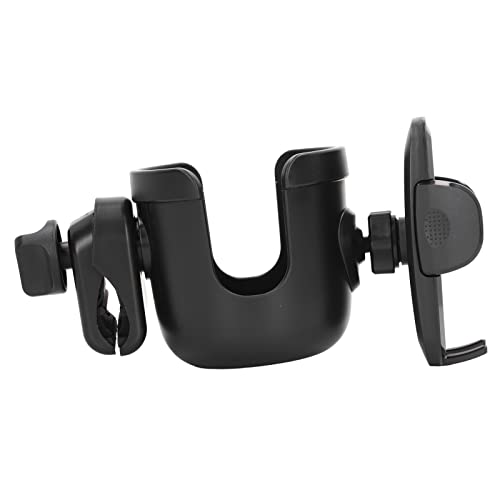 Durable 2-in-1 Stroller Cup Holder - Universal Plastic Drink Holder for Wheelchairs, Bikes & Baby Strollers | Easy Installation for On-the-Go Hydration