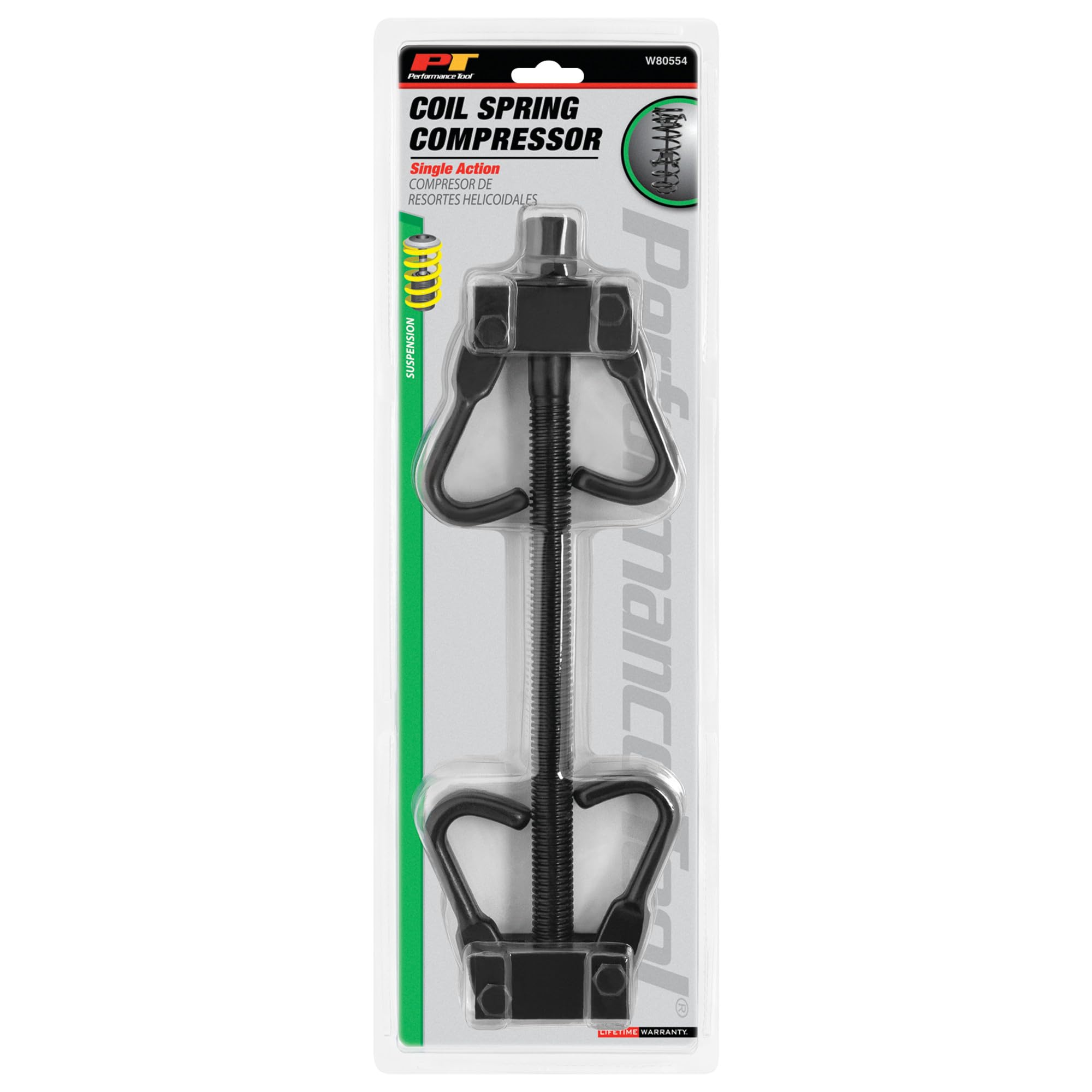 Performance Tool W80554 Coil Spring Compressor - Heavy Duty Vehicle Suspension Repair Tool with Tempered Chrome Steel Jaws - Perfect for Car, Truck & SUV Maintenance, DIY Auto Repairs & Professional Mechanic Use